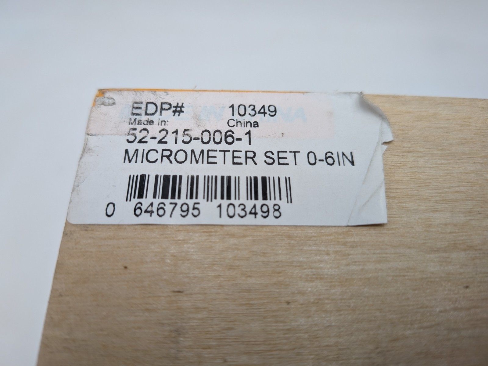 Fowler 52-215-006-1 Outside Micrometer Set With 0-6 inches (6 Piece) x.0001″