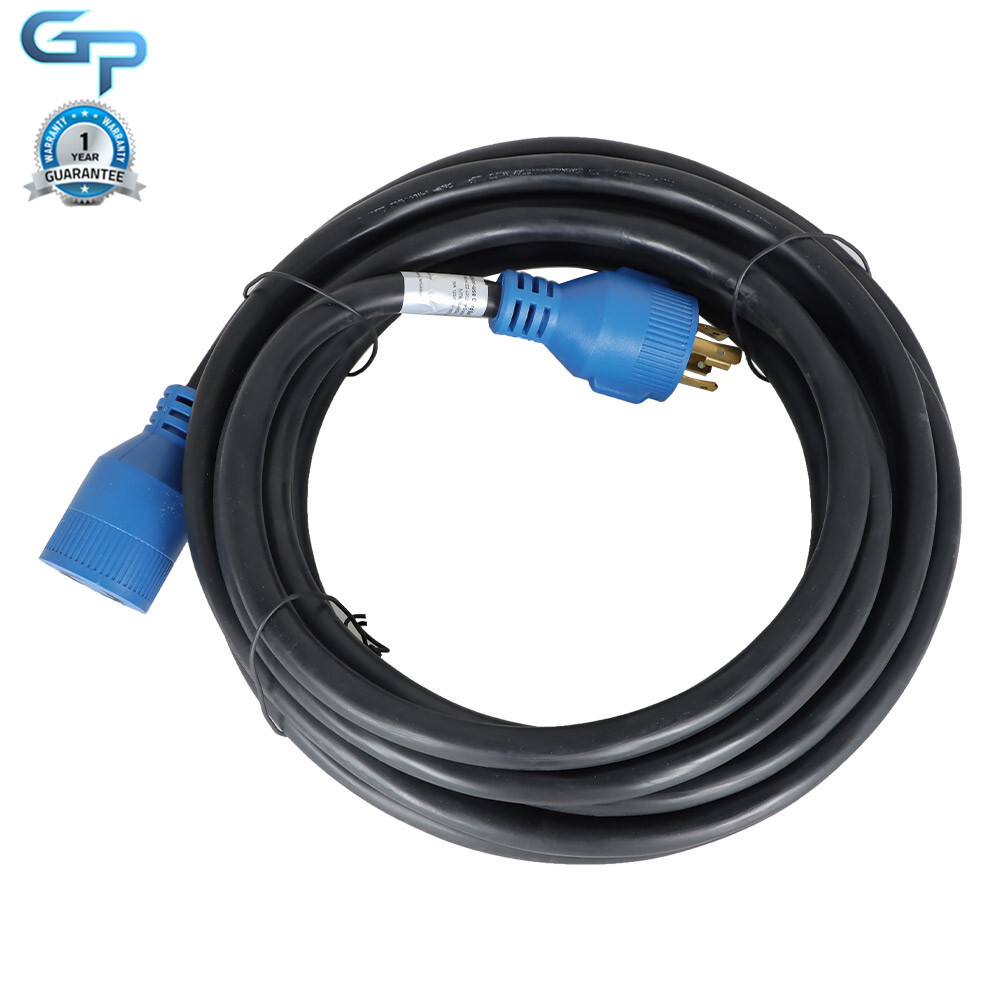 30Amp 25FT Generator Cord L14-30P to L14-30R + Power Inlet Box Waterproof Combo