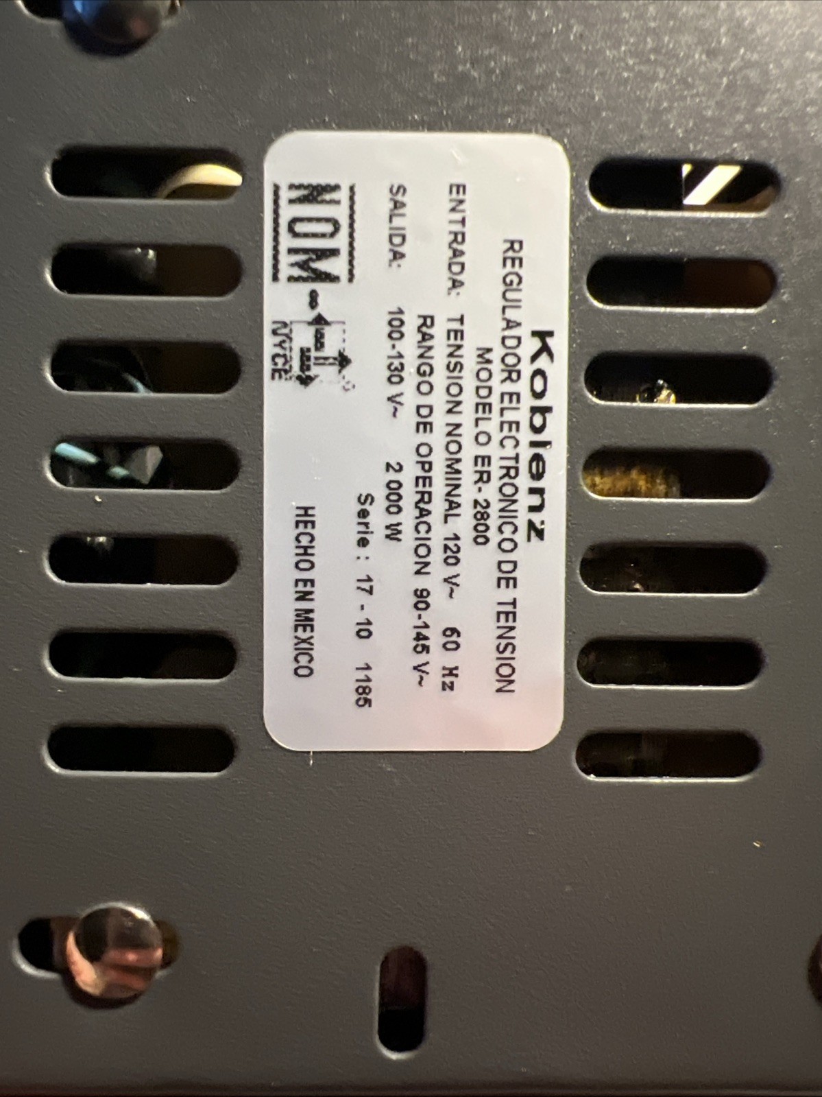 Koblenz Voltage Regulator 2800. In good Condition.