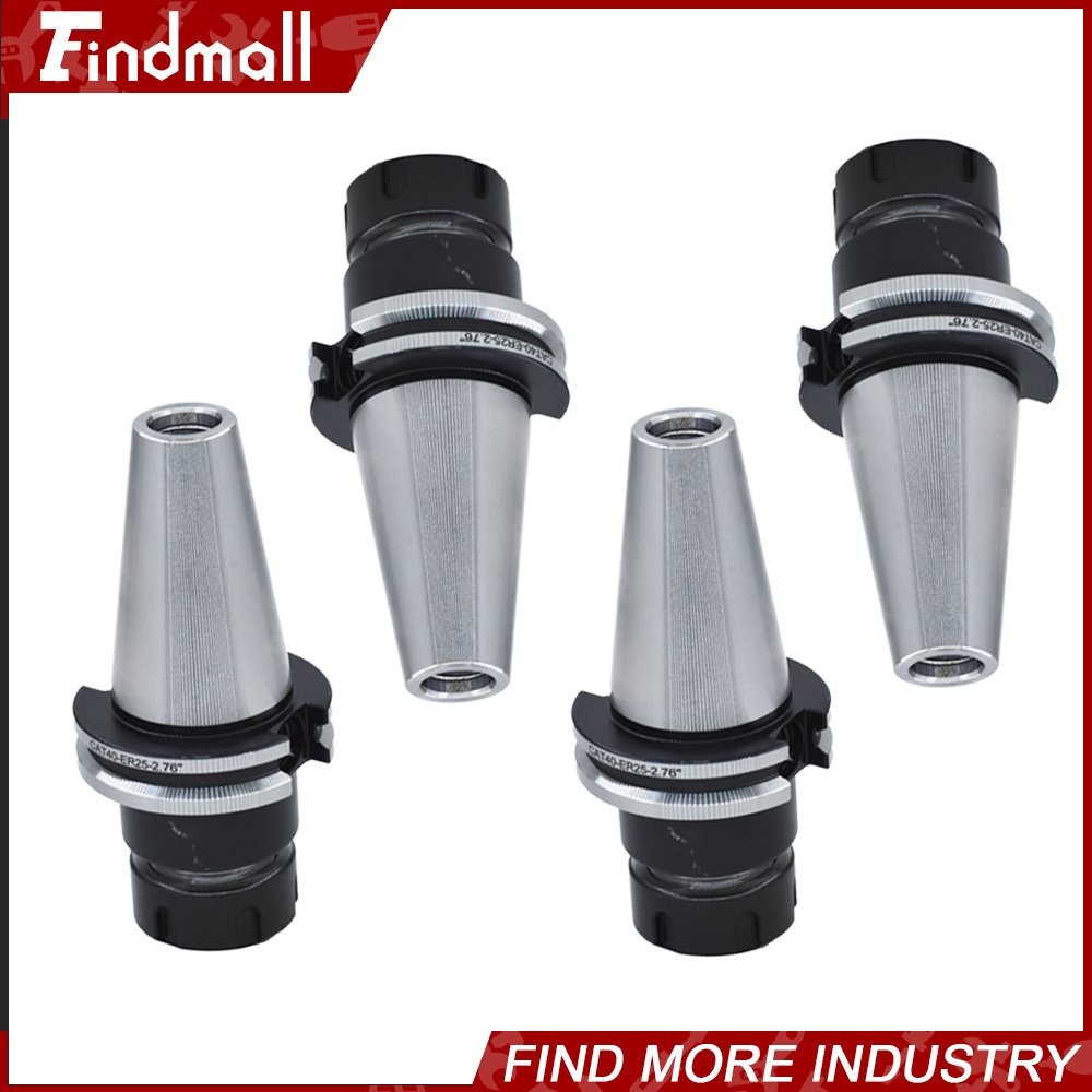 Findmall 8×CAT40 ER25 Collet Chuck W. 2.76″ Gage Length 4 Chucks Tool Holder Set
