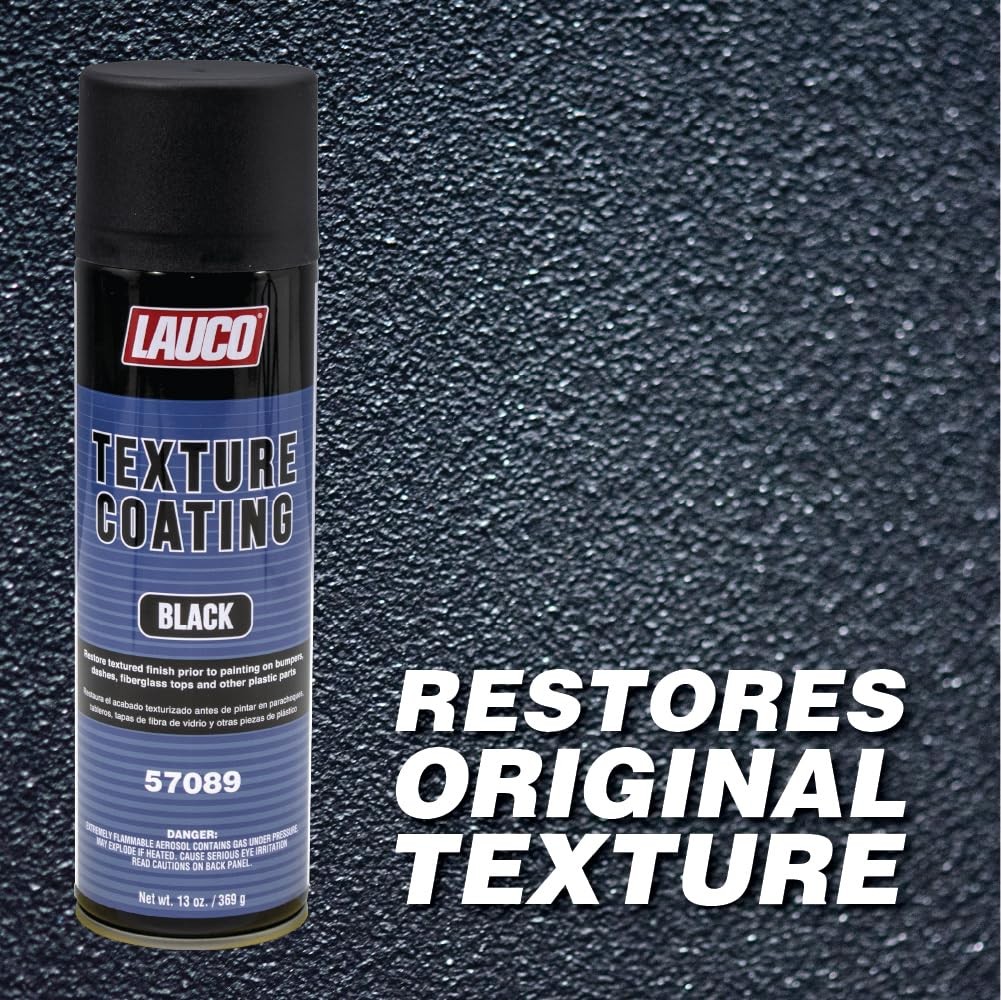 LAUCO Texture Coating Black 13 oz Aerosol Spray, Professional Automotive Trim