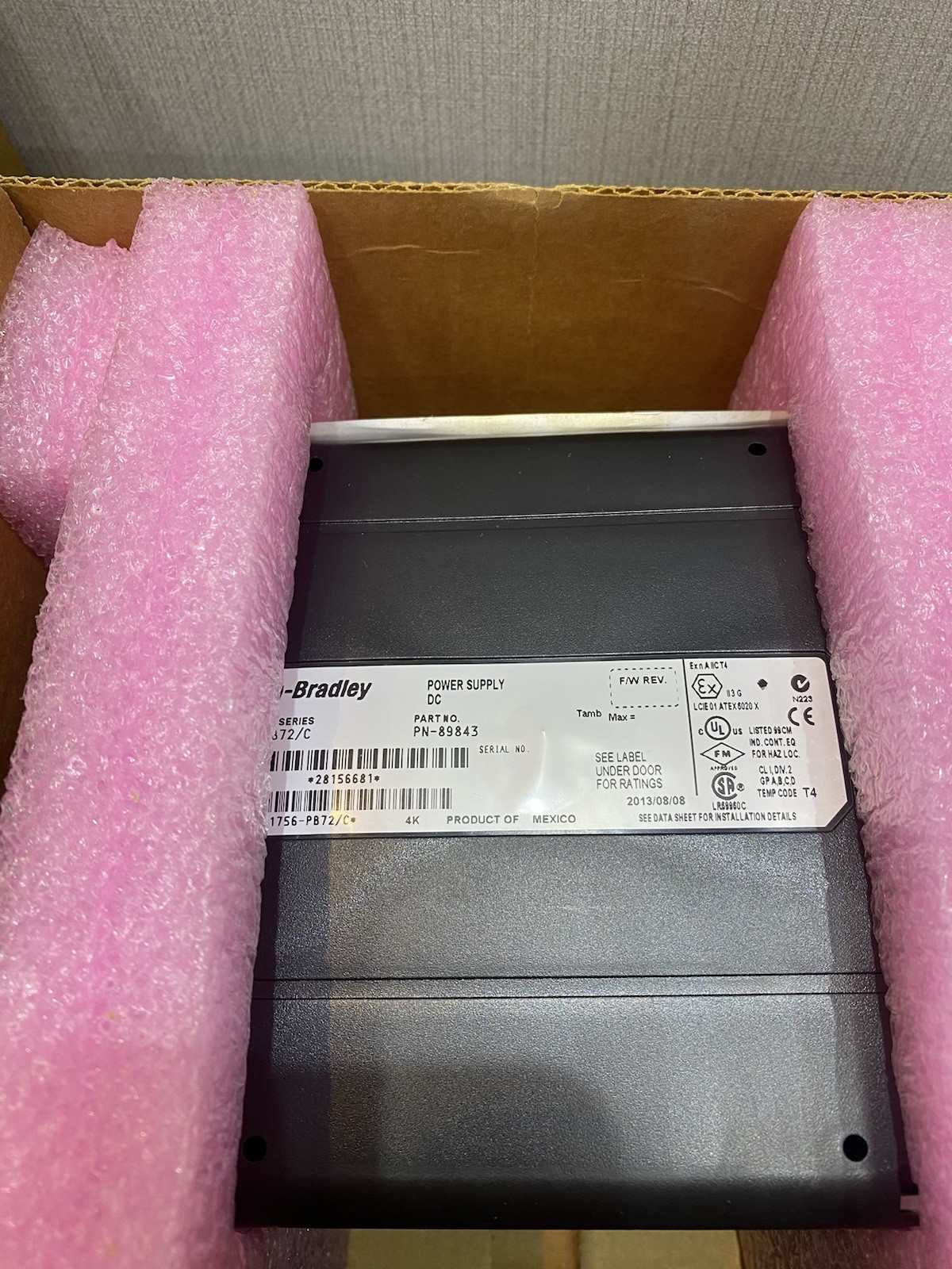 Allen Bradley 1756-PB72 Ser.C Controllogix Power Supply
