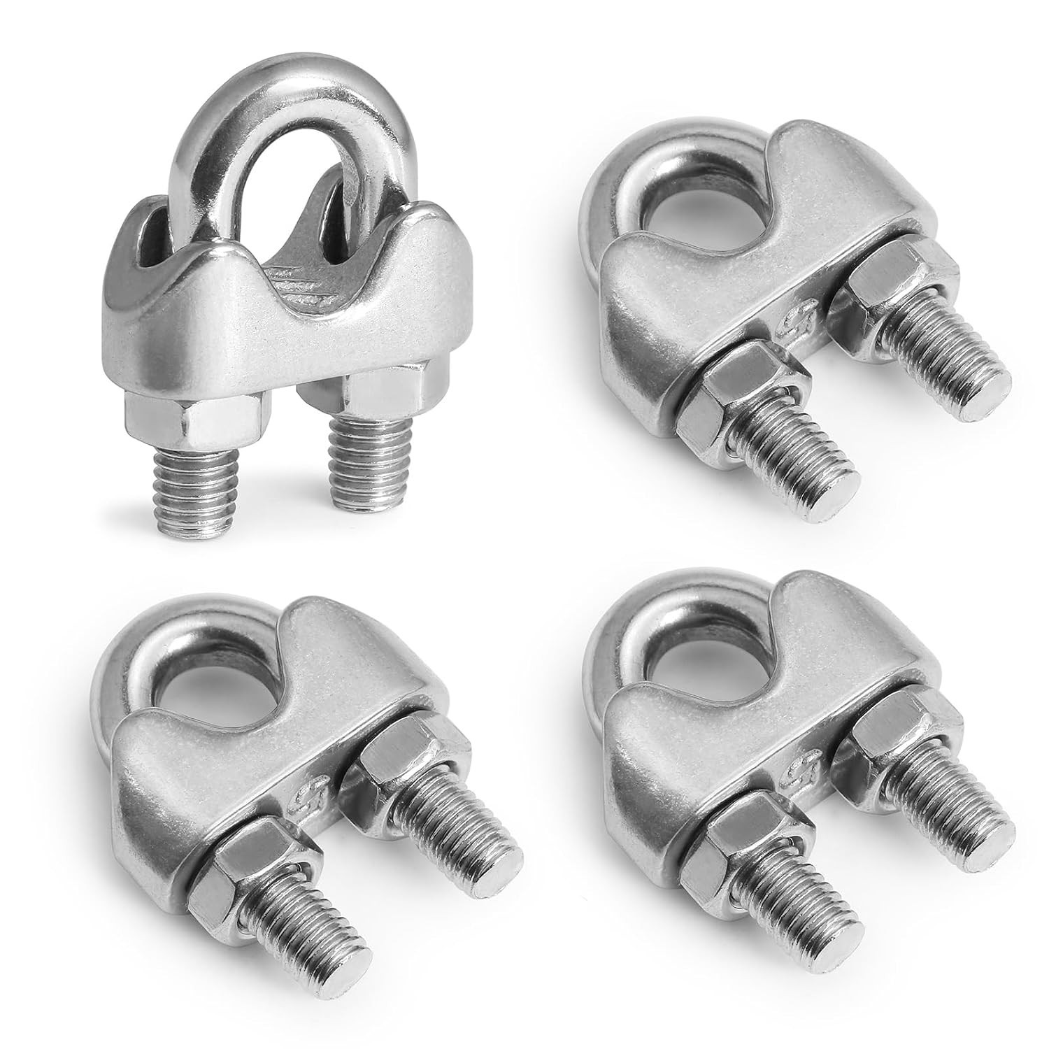 Versatile 4pcs M5 Wire Rope Clamps – 3/16 Inch Stainless Steel Cable Connectors