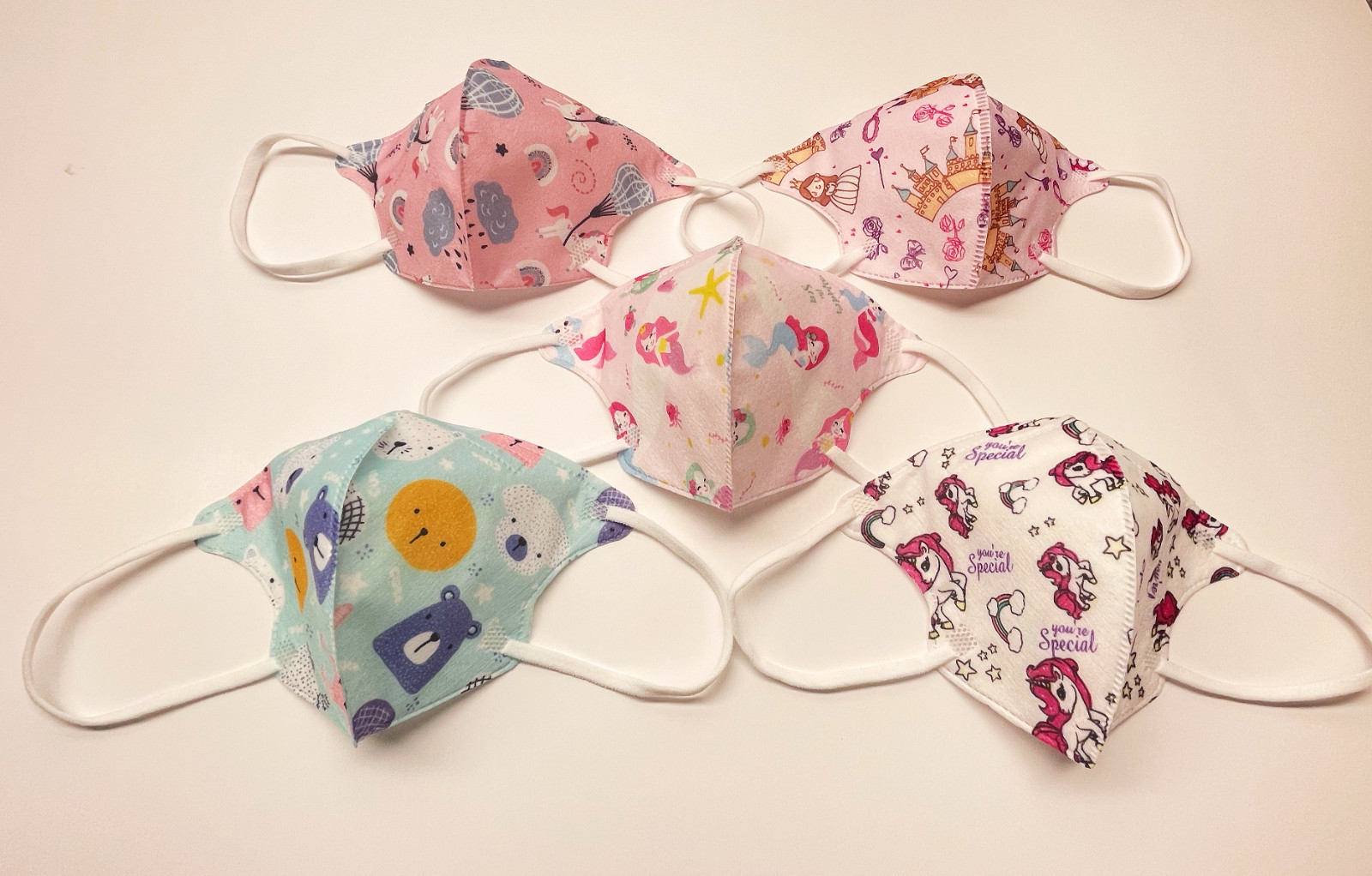 Cartoon BFE 95% Protective 4 Layer Face Mask Disposable Respirator For Girl Kids