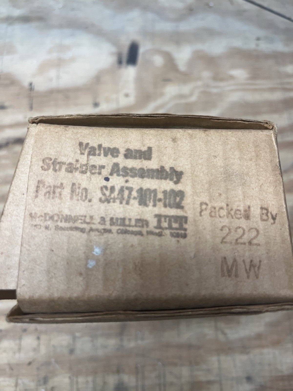 New ITT McDonnell & Miller SA47-101-102 P.A. Valve & Strainer Assembly