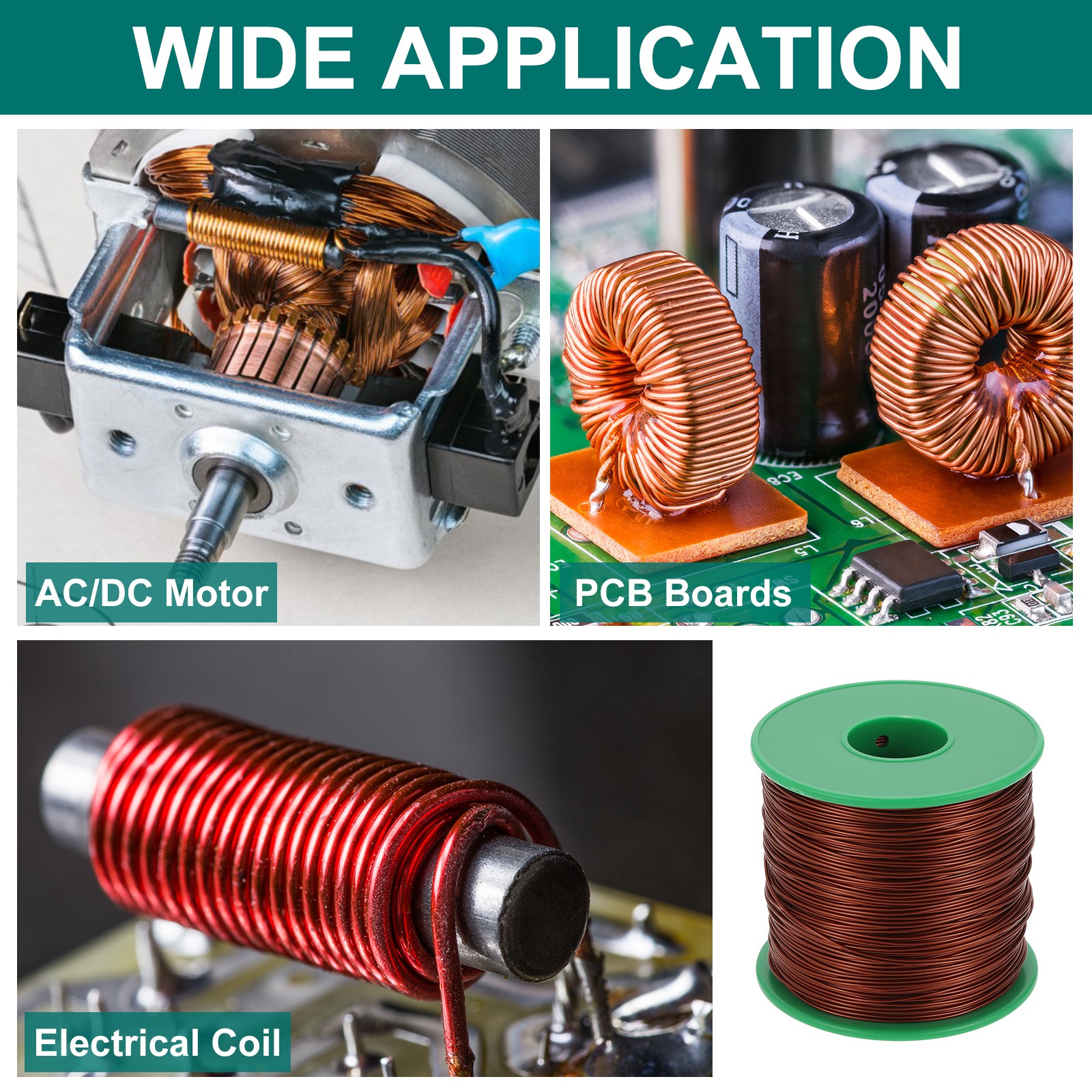 20 AWG Magnet Wire, 1 lb Magnetic Coil Wire, 180C(356F)