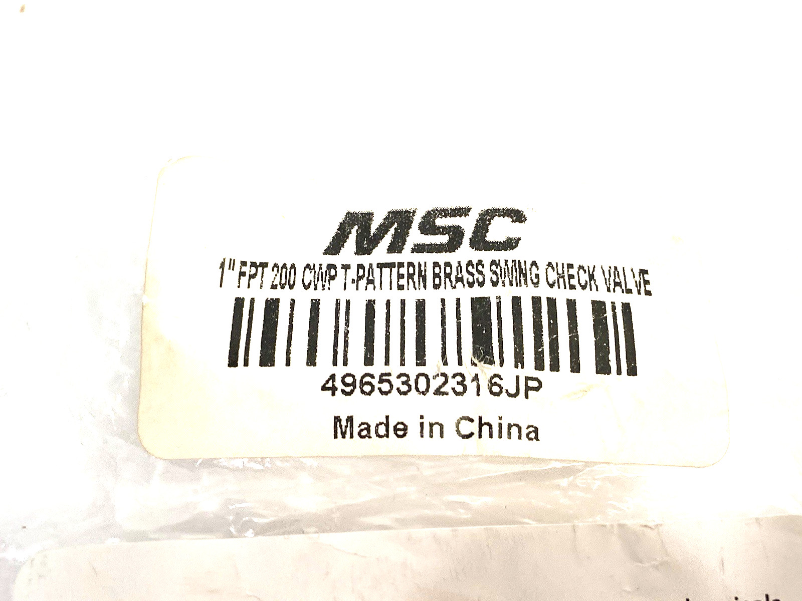 Value Collection 38080784 Check Valve, 1″ Pipe Check Swing, 4965302316JP