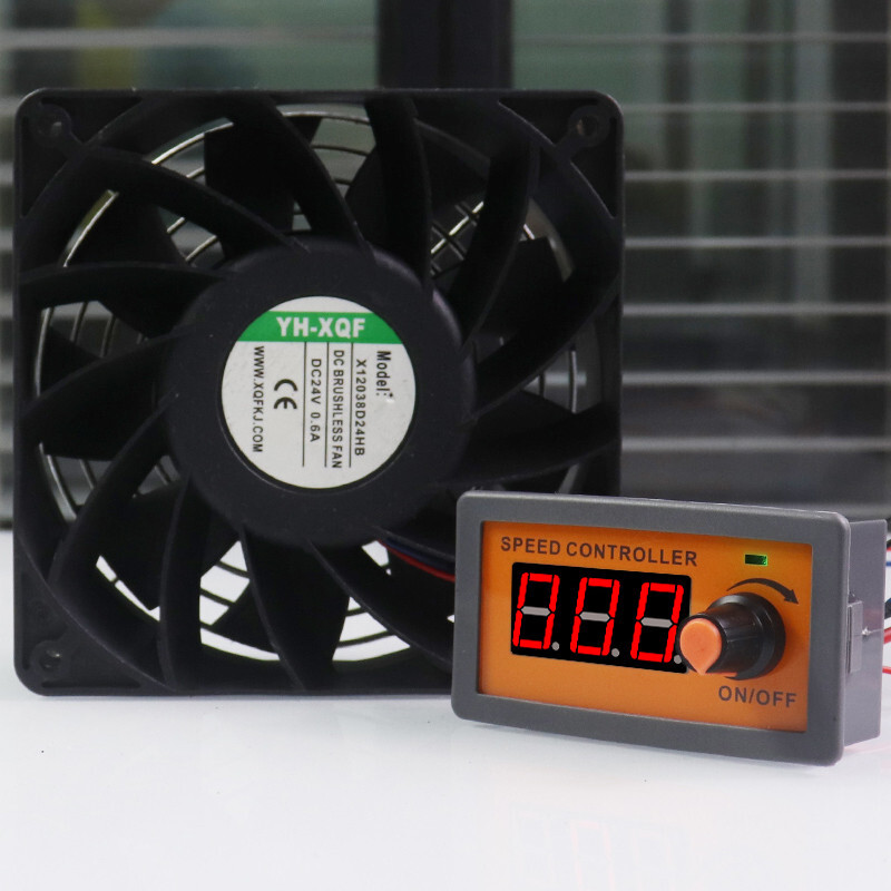 PWM DC 5-30V 5A Brushless Motor Fan Speed Controller Switch Digital Display