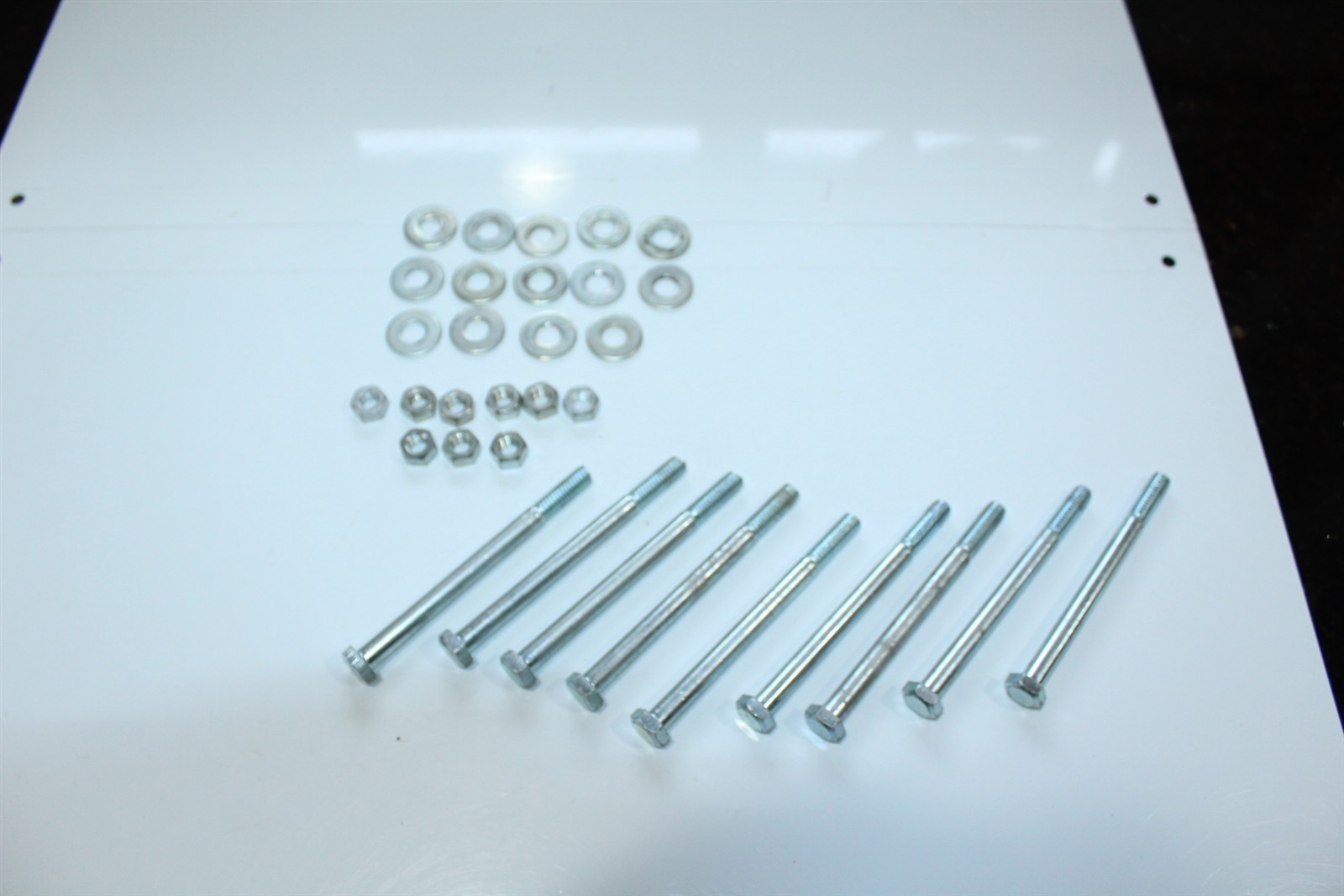 Carriage Bolts Sets 4″ x 8mm Lot of 9 With Nuts & Washers