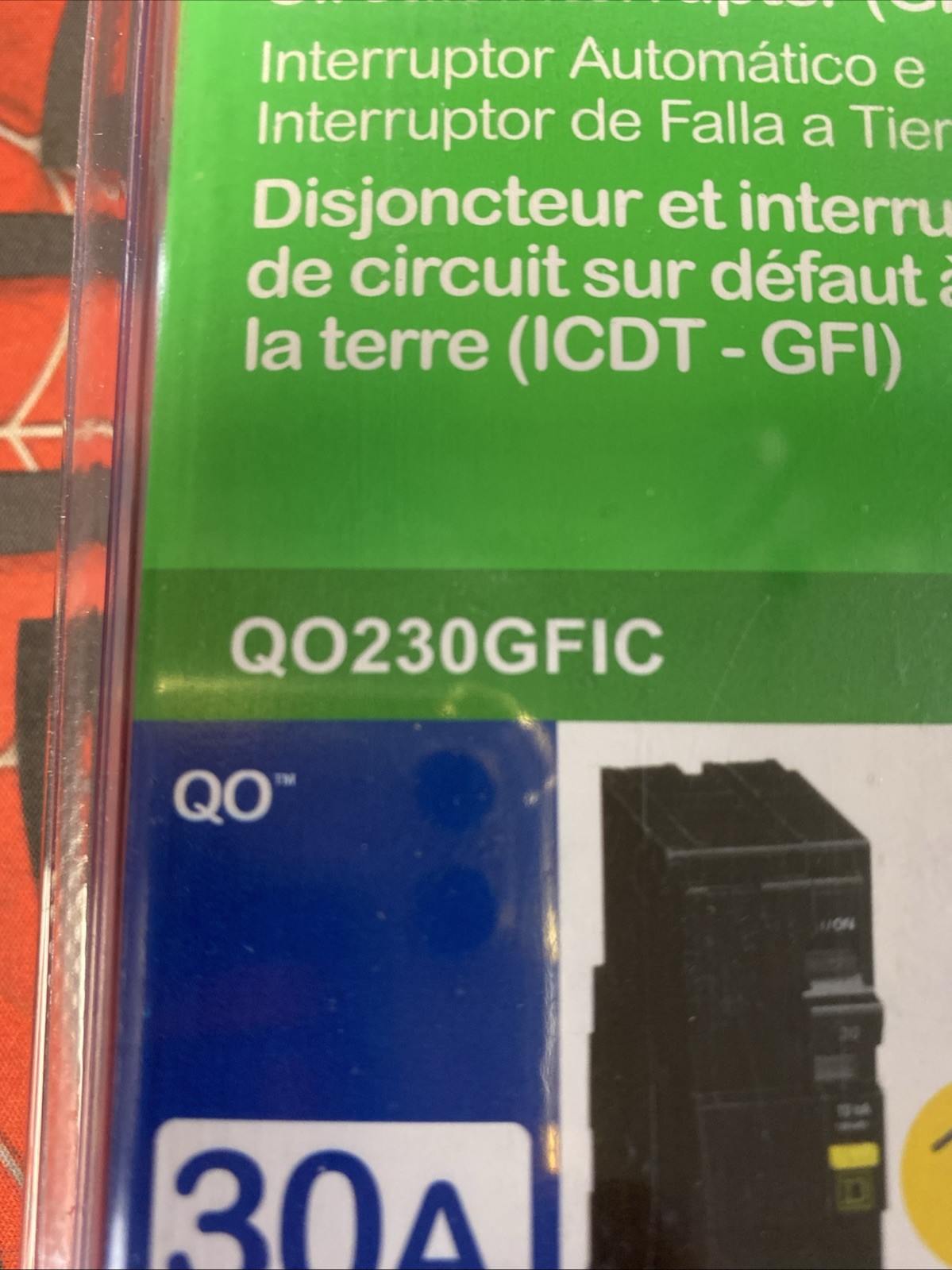 NEW – Square D QO230GFIC 30-Amp 2-Pole Ground Fault Circuit Breaker Interrupter