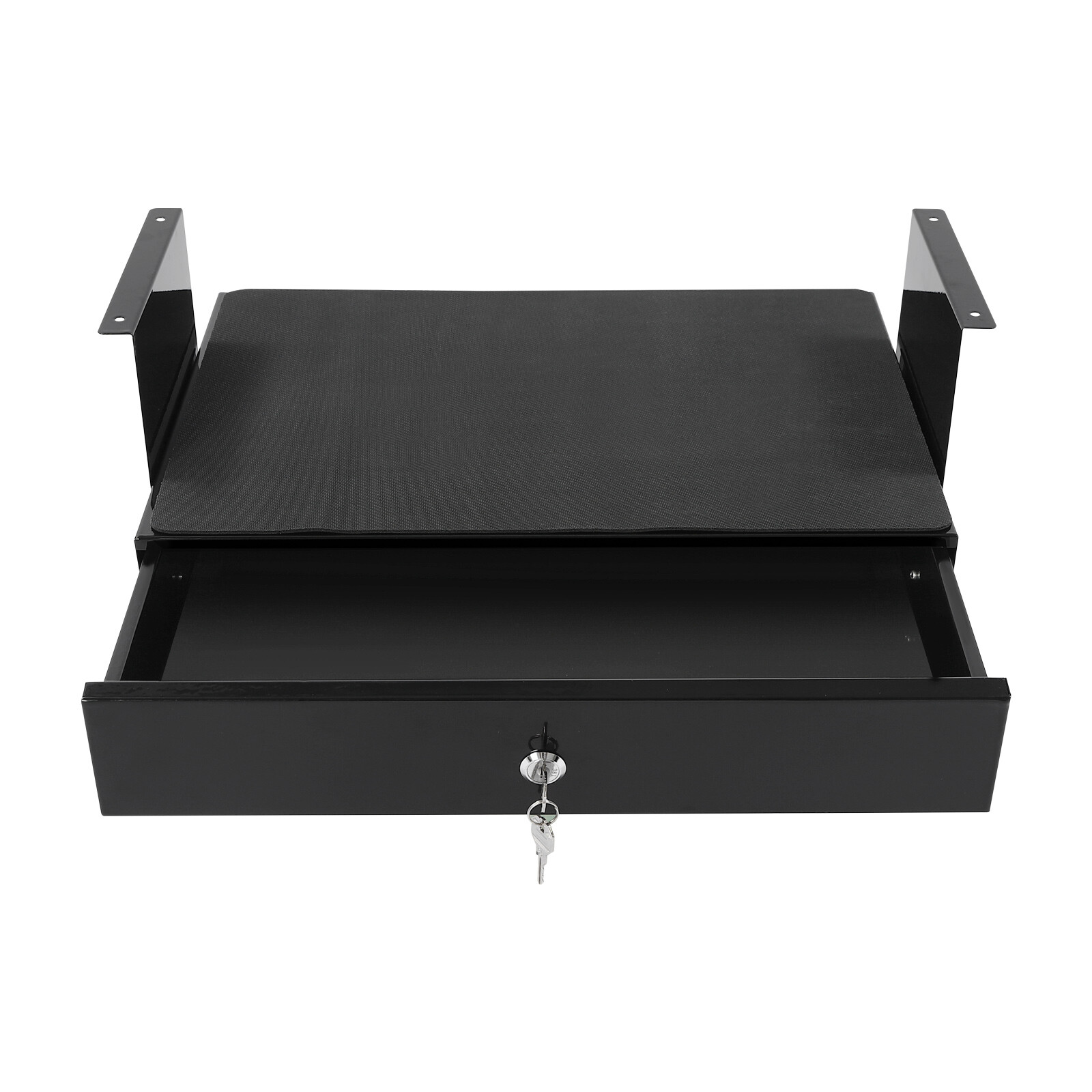 Sliding Under Desk Storage Drawer Pull-out Drawer W/Computer Pad For Stand Desk
