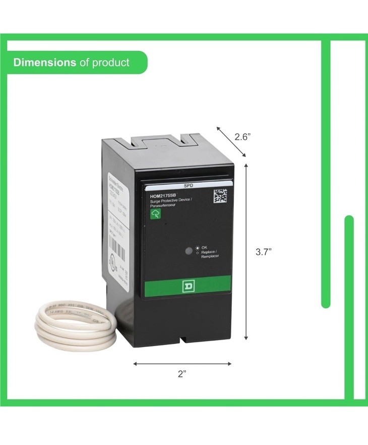 Square D by Schneider ElectricHOM2175SB HomelineSurgeBreaker,25kA,120/24OV
