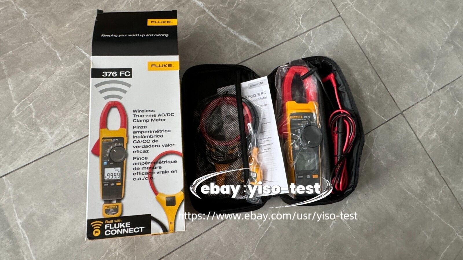 1PC New Fluke 376 FC True-RMS AC/DC Clamp Meter