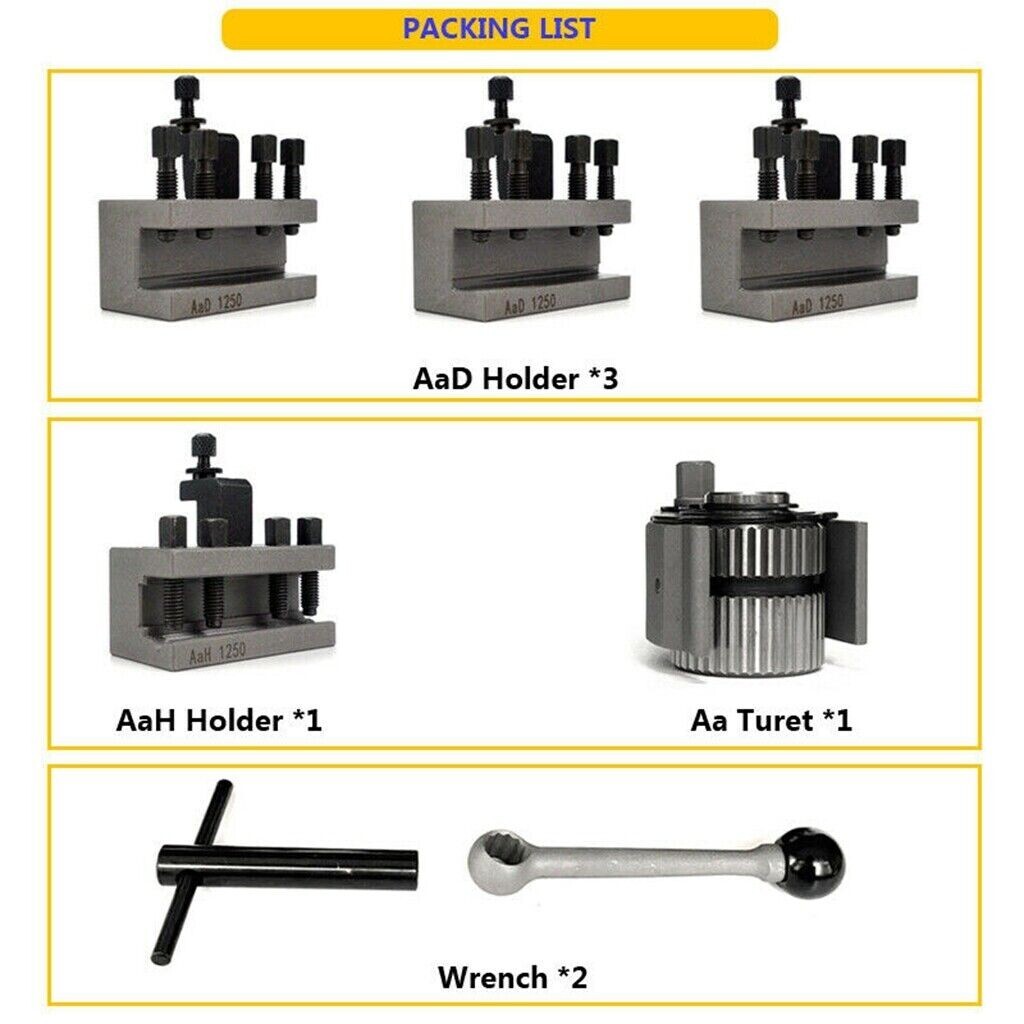 Aa Size Quick Change Tool Post Holder for Mini Lathe Multifix Lathe Tool Post