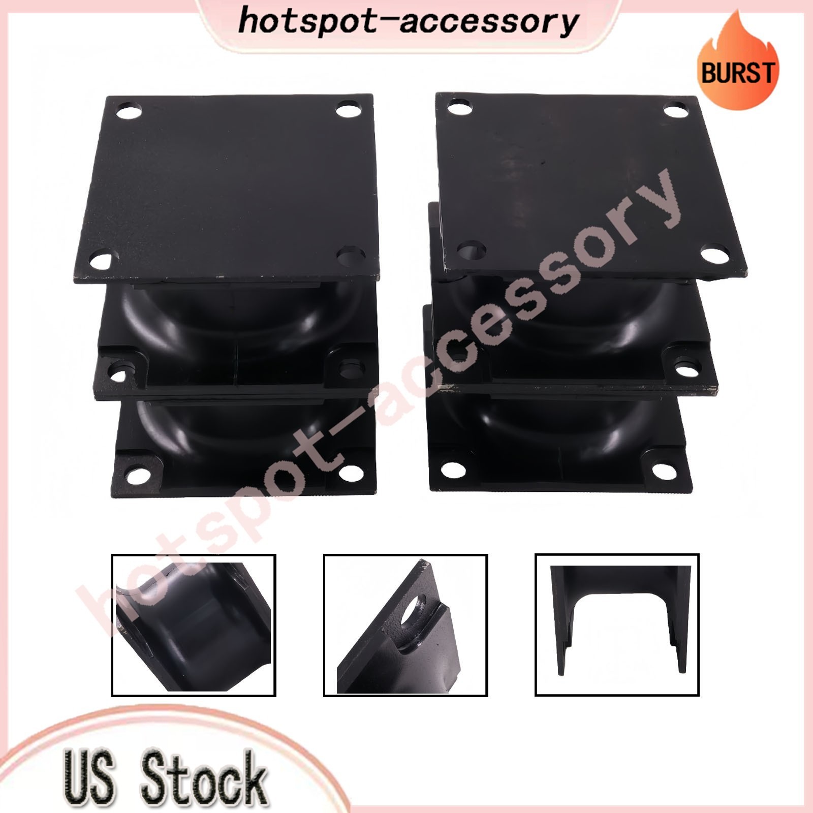4PCS Vibratory Plate Compactor Rubber Isolator Shock Mount Fits For Doosan