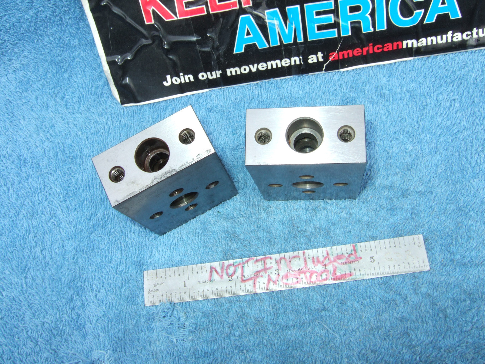 Hermann Schmidt 1-2-3 BLOCKS STAINED USA MADE TOOLMAKER MACHINIST INSPECT GRIND