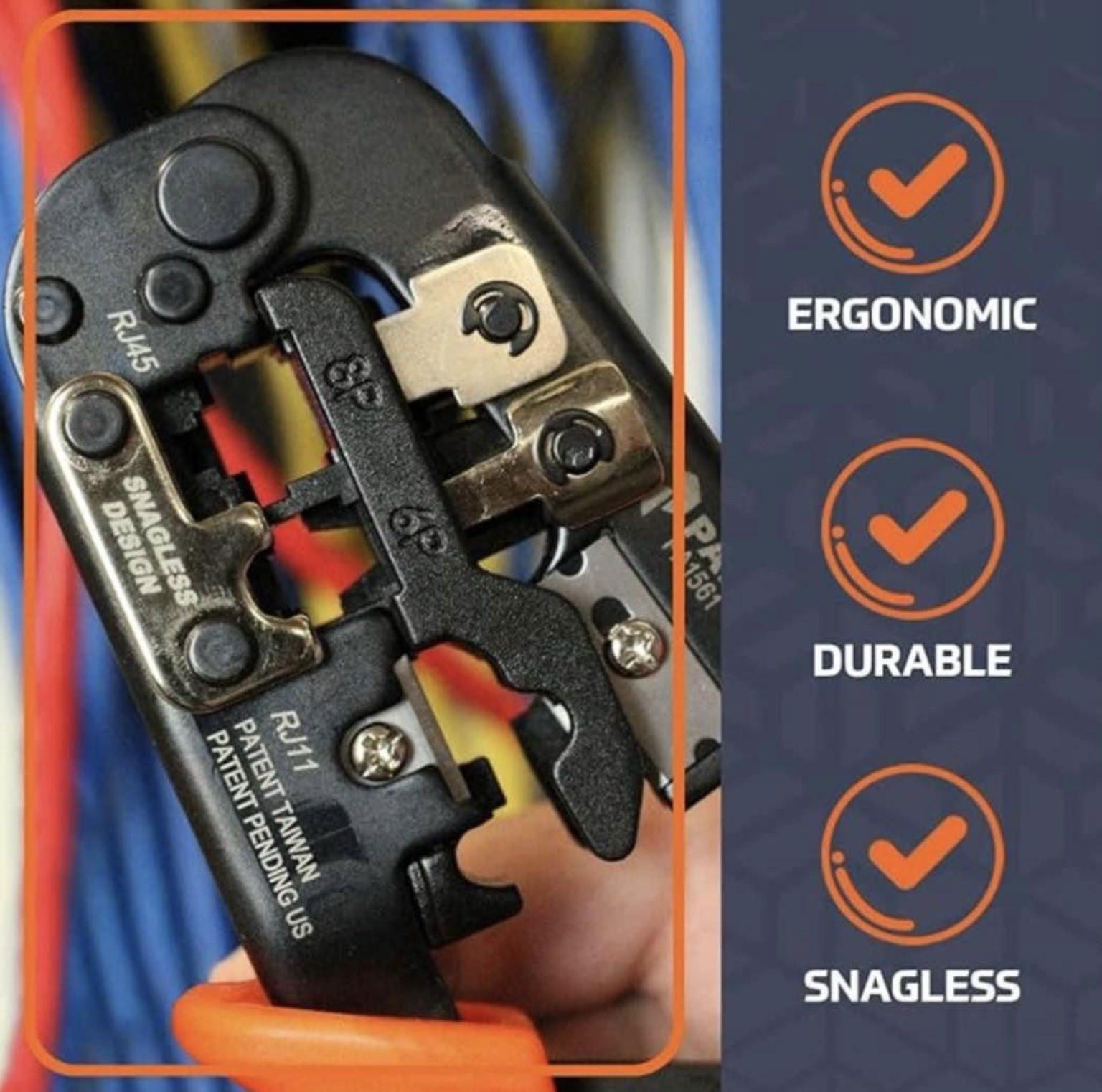 Paladin Tool All in One Data Tool Crimper Cat5 Cat5E Cat6 RJ45 RJ11 RJ12 RJ22