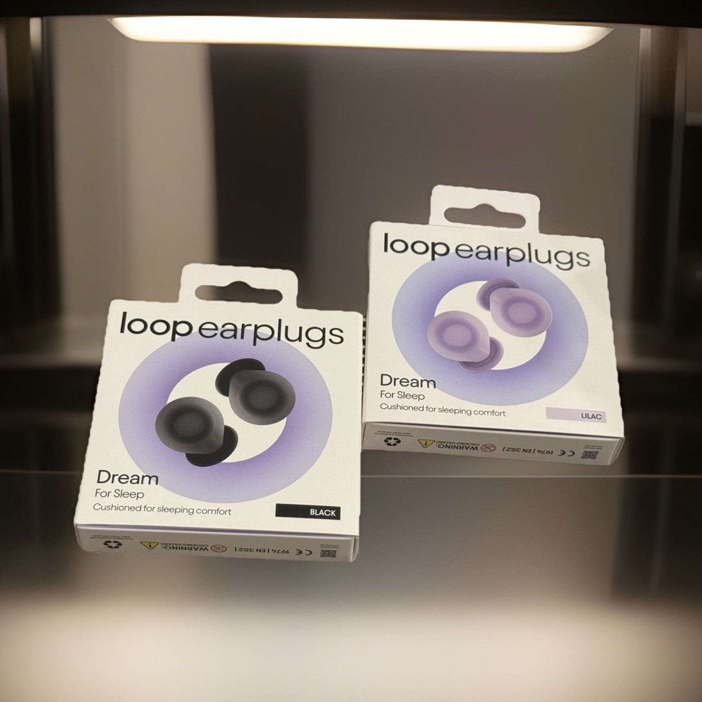 2x Lot Loop Dream – Silicone/Memory Foam Earplugs for Sleep Comfort- Couple Pack