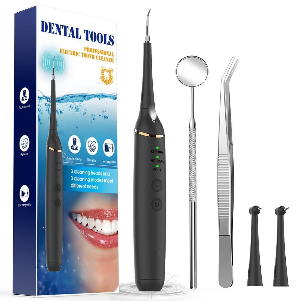 Ultrasonic Electric Tooth Cleaner Dental Scaler Stain Remover Teeth Cleaning Kit