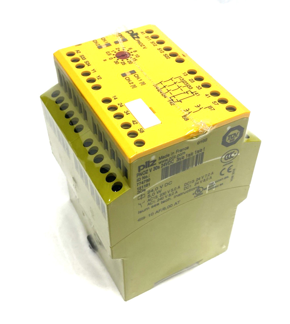 Pilz PNOZ V 30s 24VDC 3n/o 1n/c 1n/o t Standalone Safety Relay 1/2-Chann. 774790