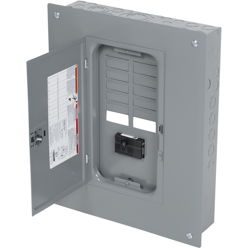 Square D HOM1224M100PC Main Breaker Plug-On Neutral Load Center with Cover 100A