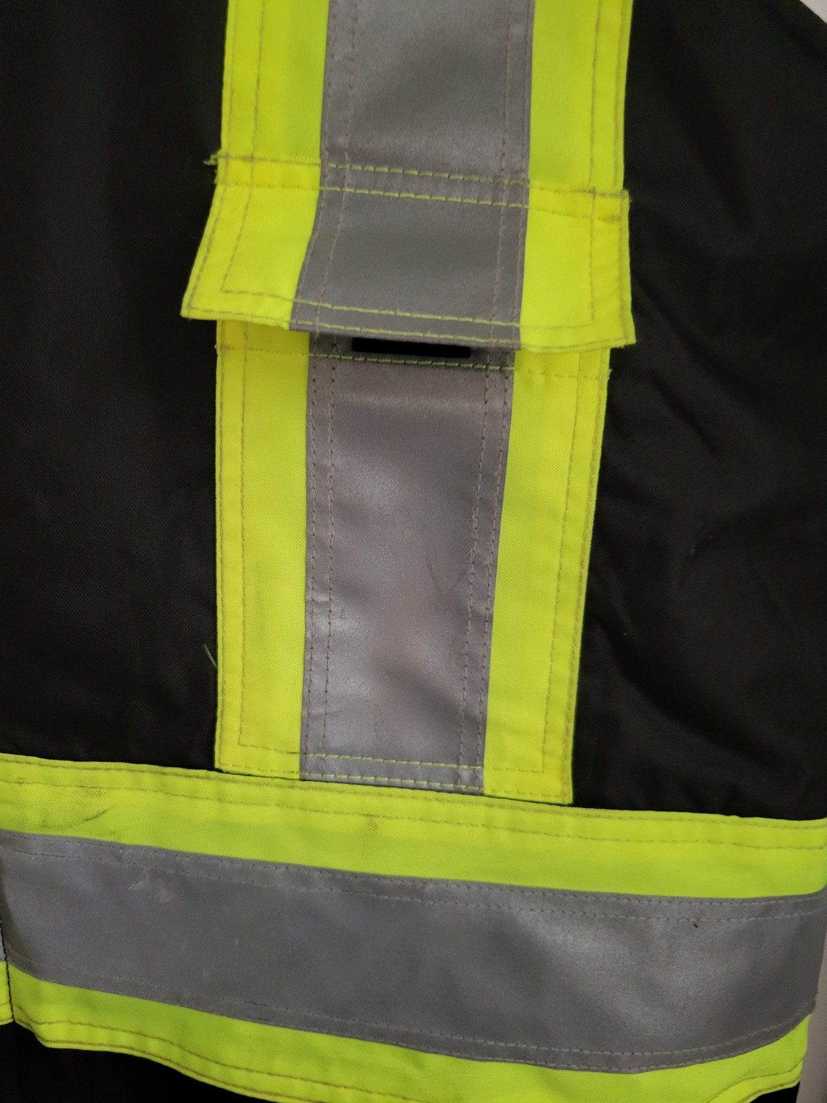 Tough Duck S79811 XL Insulated Safety Bib Overalls black