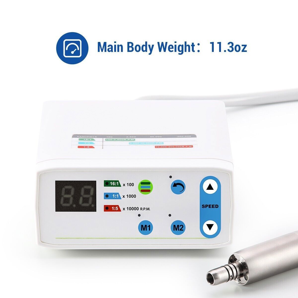 AZDENT Dental LED Brushless Electric Micro Motor 4 Holes LED Micro Motor
