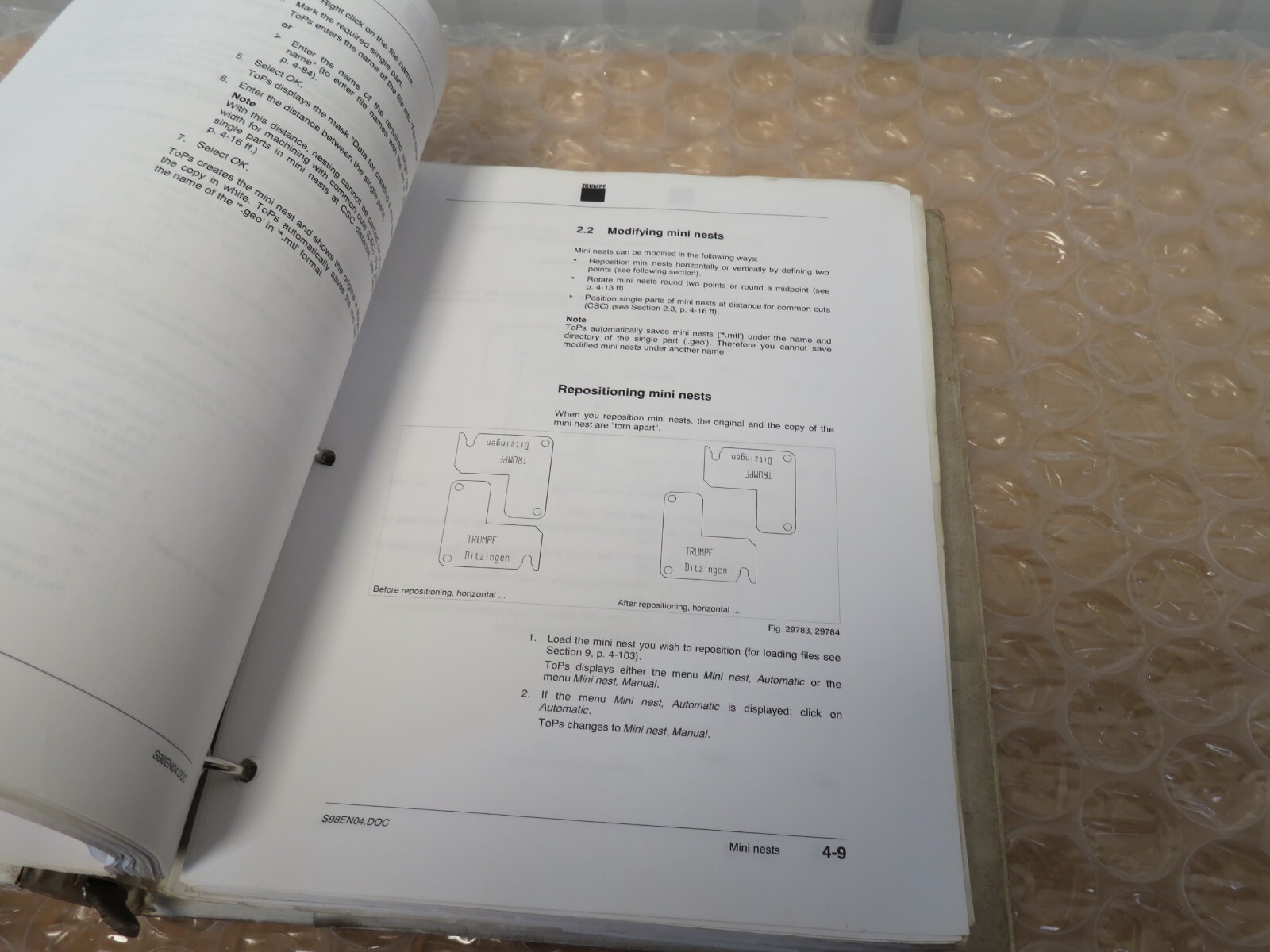 Trumpf Software Manual ToPs 100 Version 5.0 (40105)