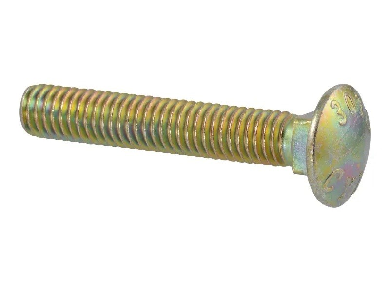 Qty 25 1/2”-13 x 4” Coarse Grade #8 Carriage Bolt Alloy Steel Yellow Zinc Plated