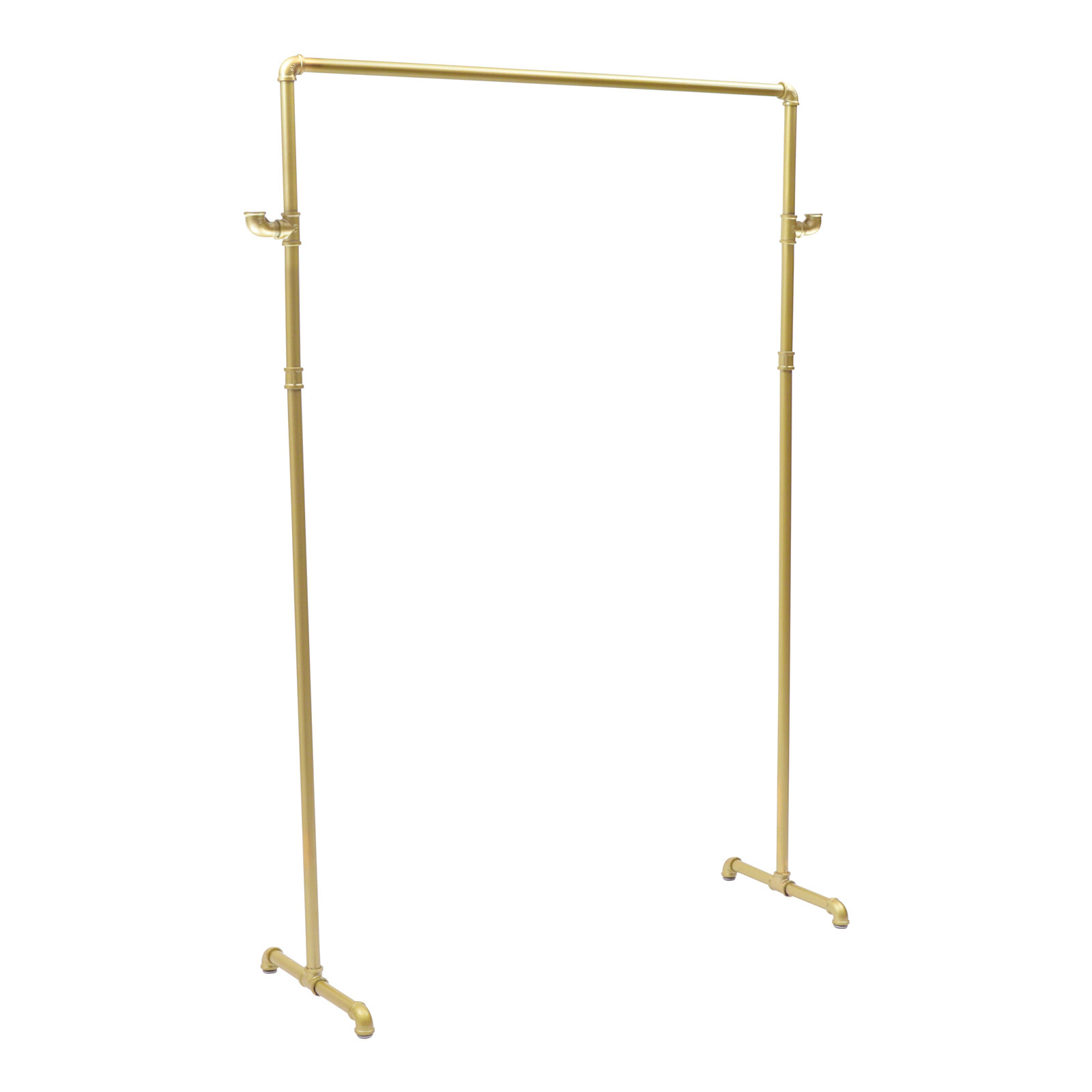 Nano Baking Paint 42.5in Vintage Standing Clothes Rack Portable External Hooks