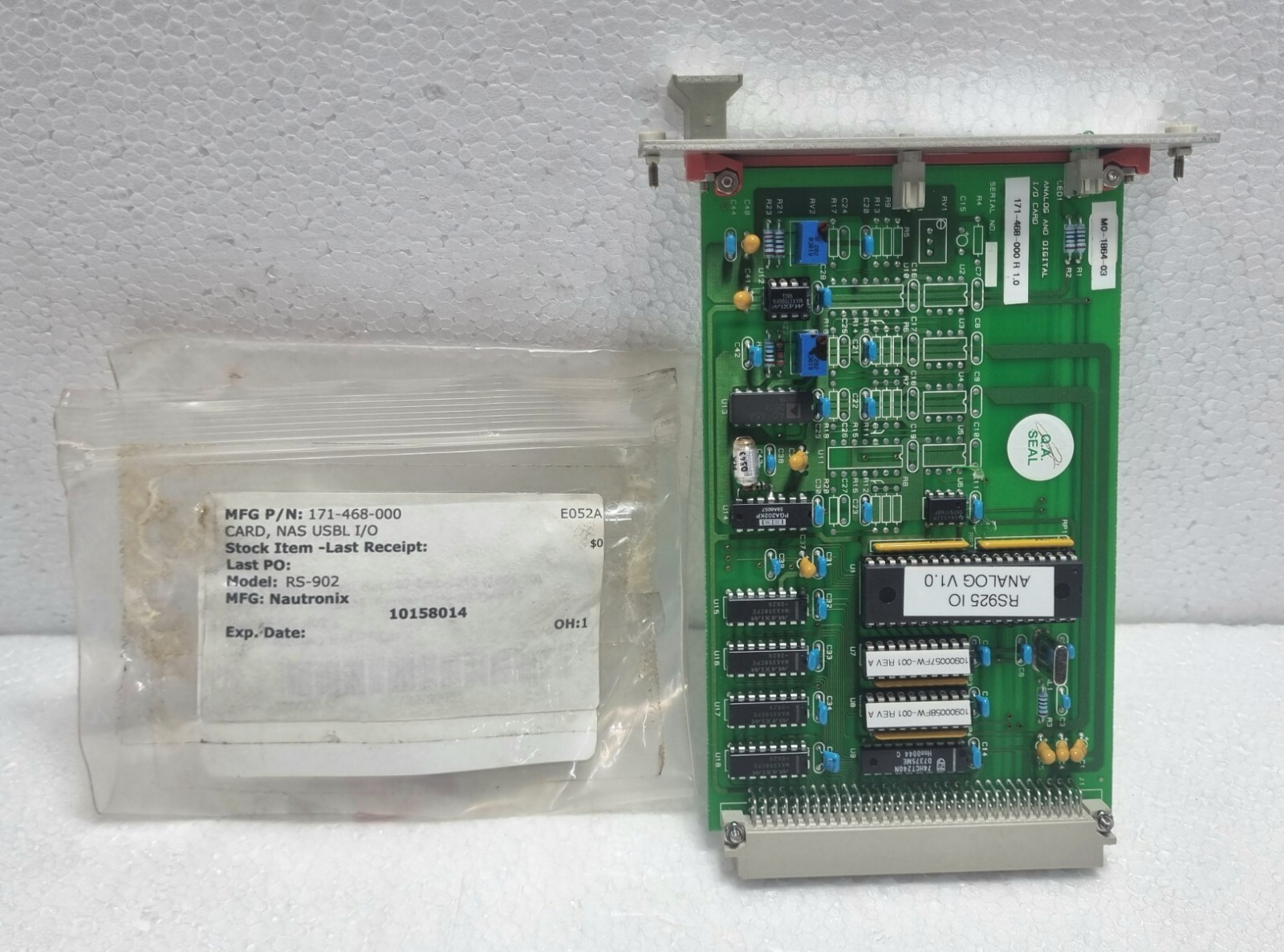 Nautronix RS-902 Analog And Digital I/O Card 171-468-000 R1.0