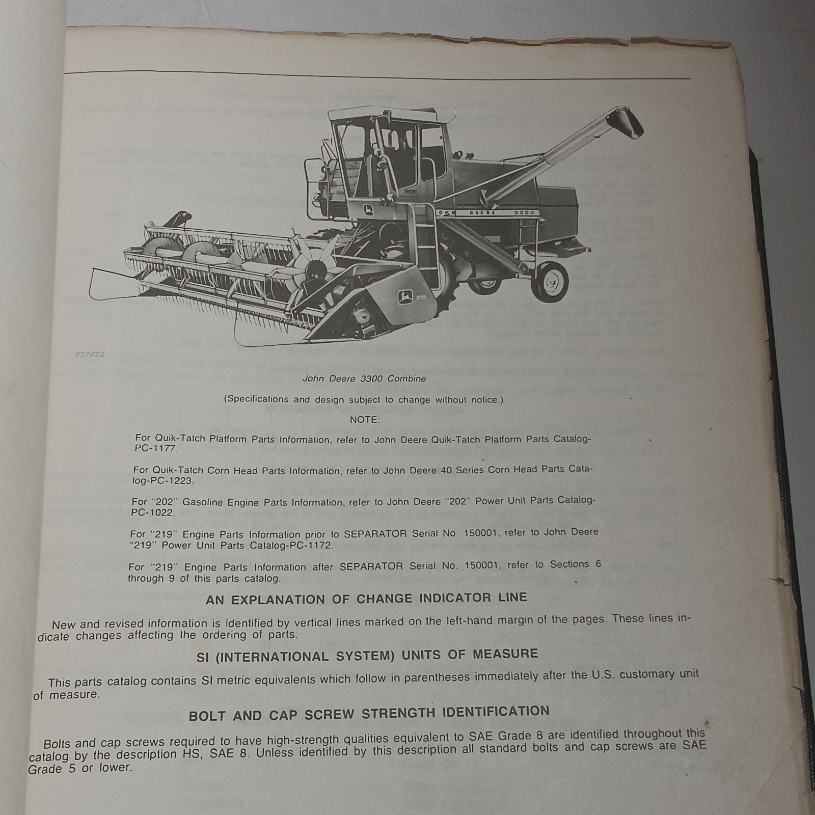 Genuine John Deere 4400 3300 ABI-101 PC1177 Combine 4 books in 1 Binder PC-1164