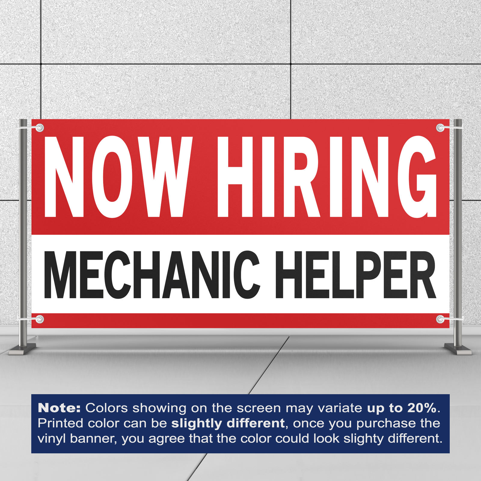 Now Hiring Mechanic Helper 13 oz Heavy Duty Vinyl Banner Jobs Available Sign