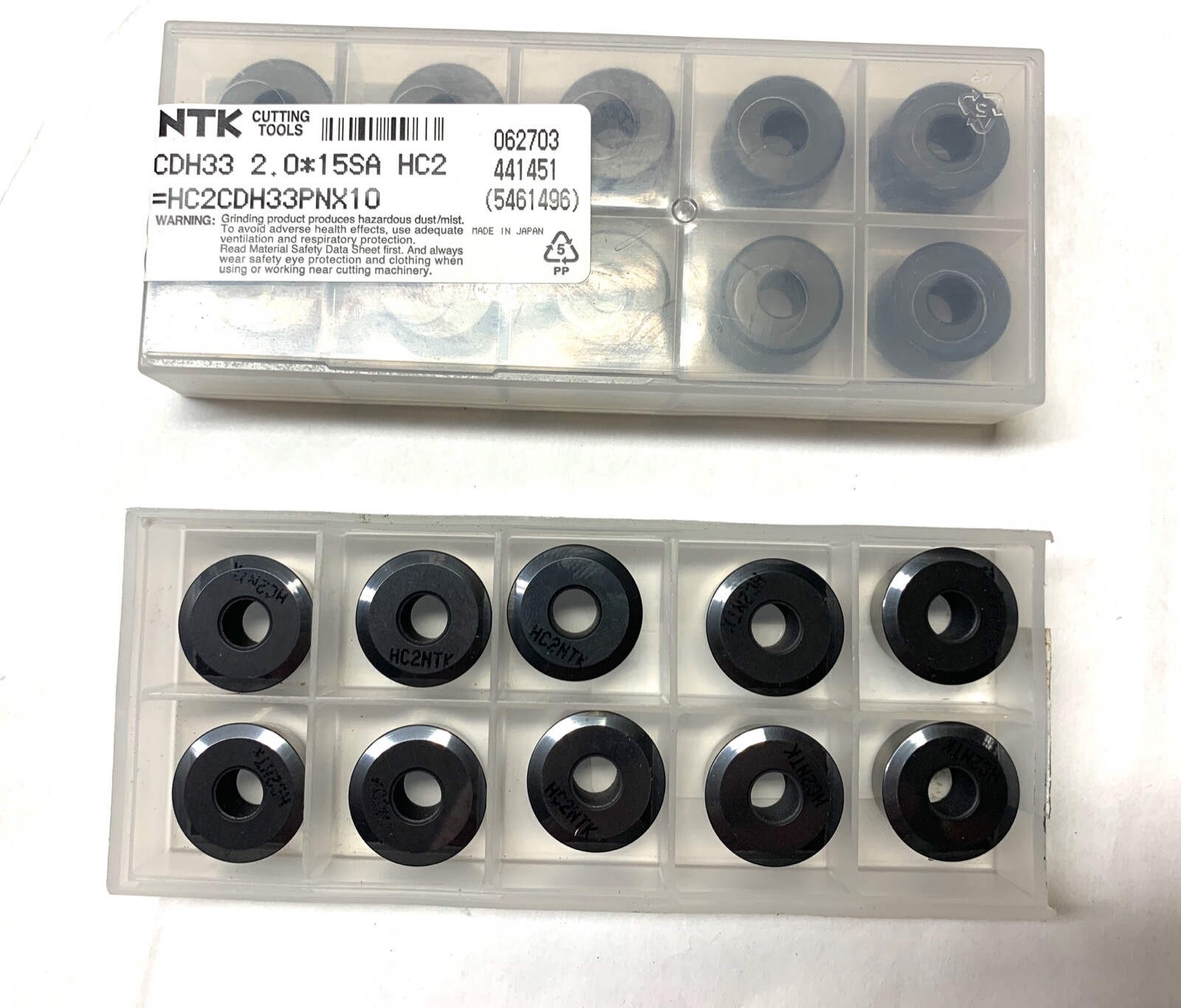 NTK Ceramic Inserts – CDH33 2.0*15SA HC2, HC2CDH33PNX10 – Qty. 10 -NEW