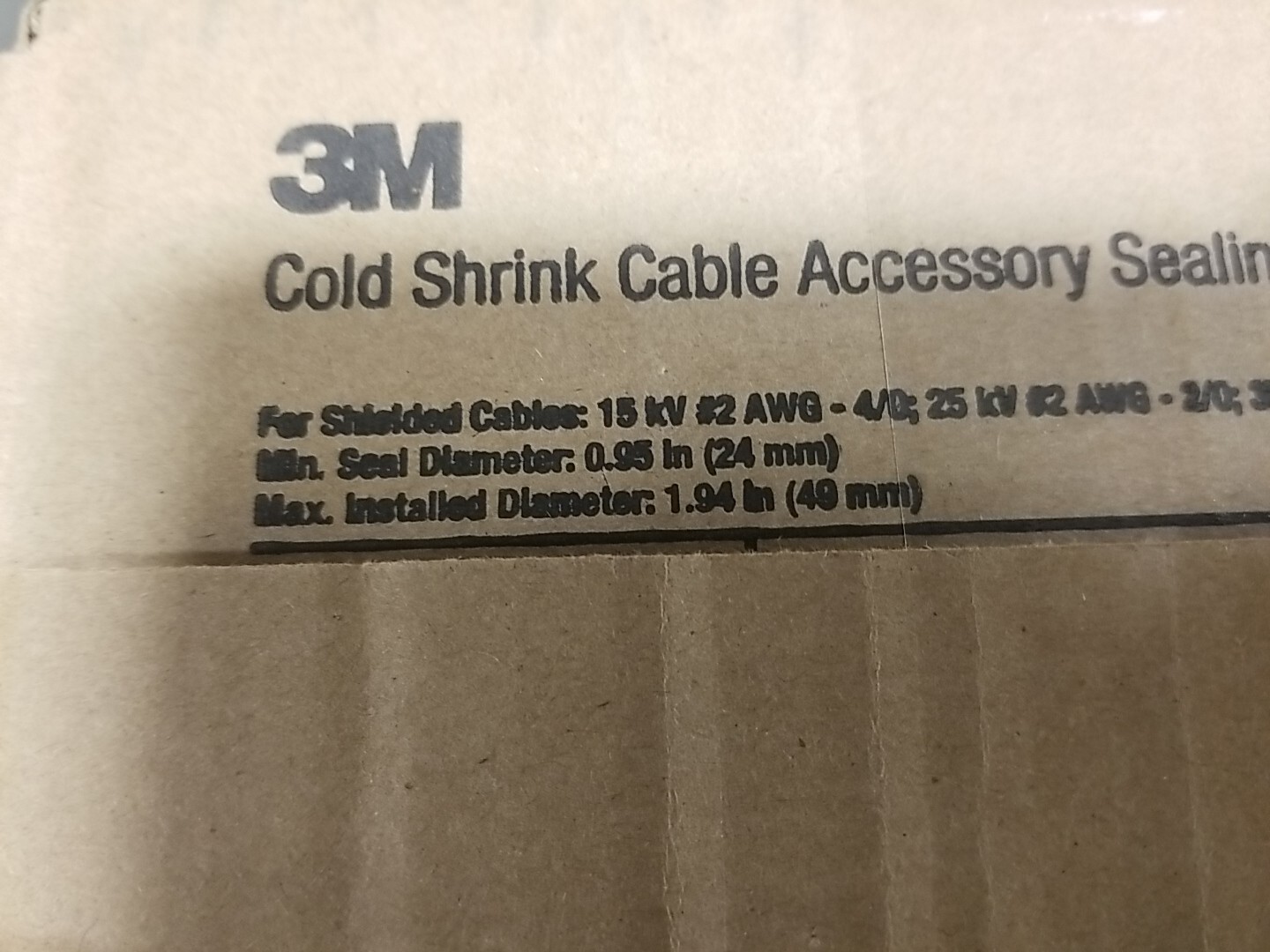 New In Sealed Plastic Bag 3M Cold Shrink 8452 Cable Accessory Sealing