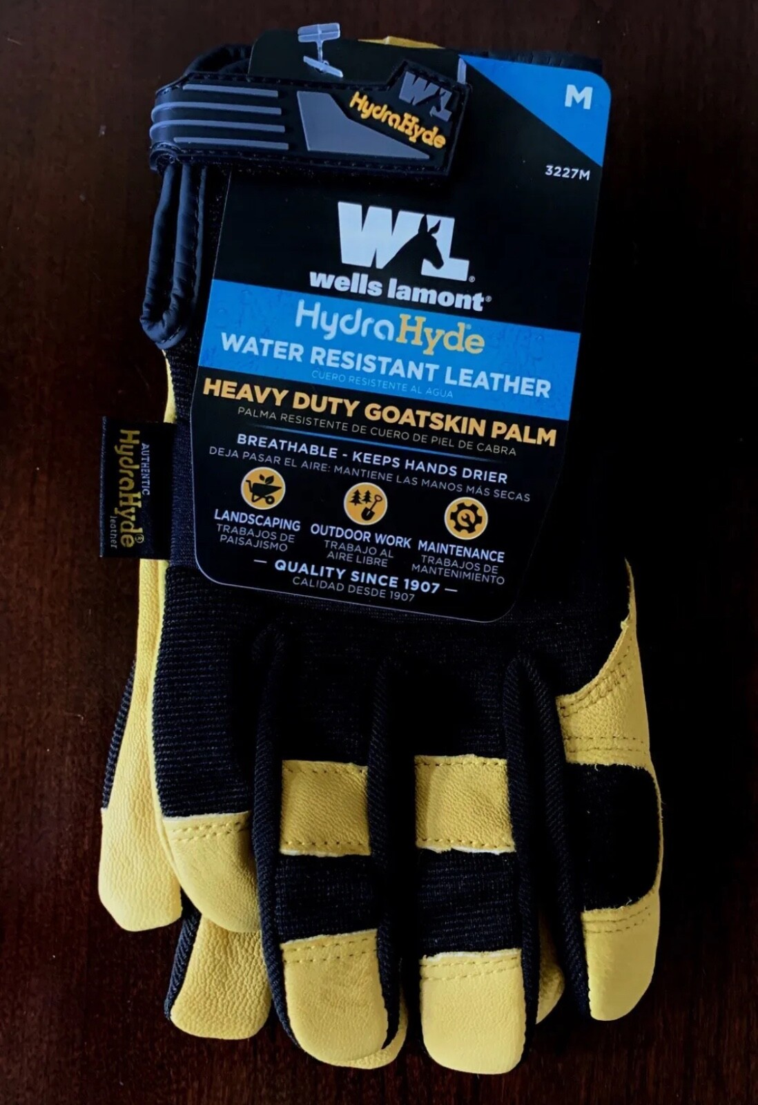 3 Pairs Wells Lamont Men’s HydraHyde Leather Work Gloves Select Size M, L, XL