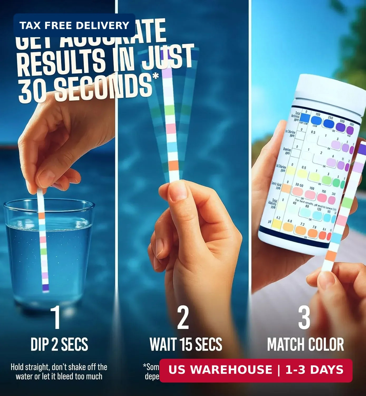162 Pcs 7-Way Hot Tub, Spa & Pool Test Strips – Accurate Readings in 15 Seconds