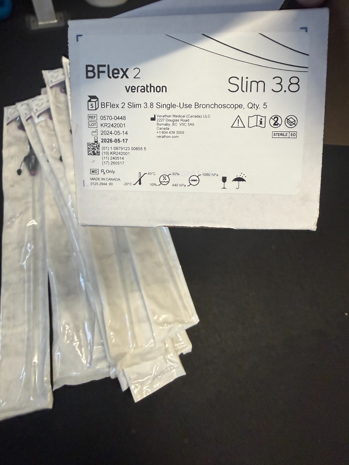 Verathon BFlex 2 Single Use Bronchoscope Slim 3.8 – 13 scopes