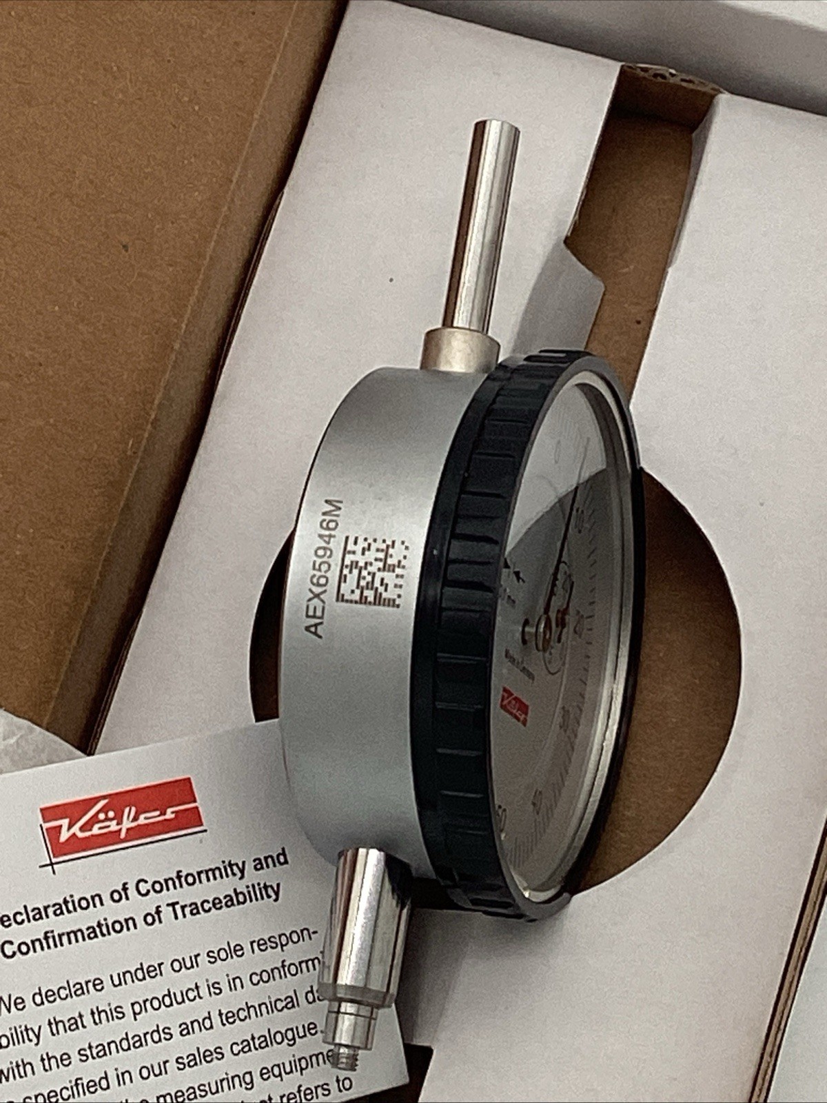 Kafer Dial Indicator aex66070m .1mm NOB FREE SHIPPING