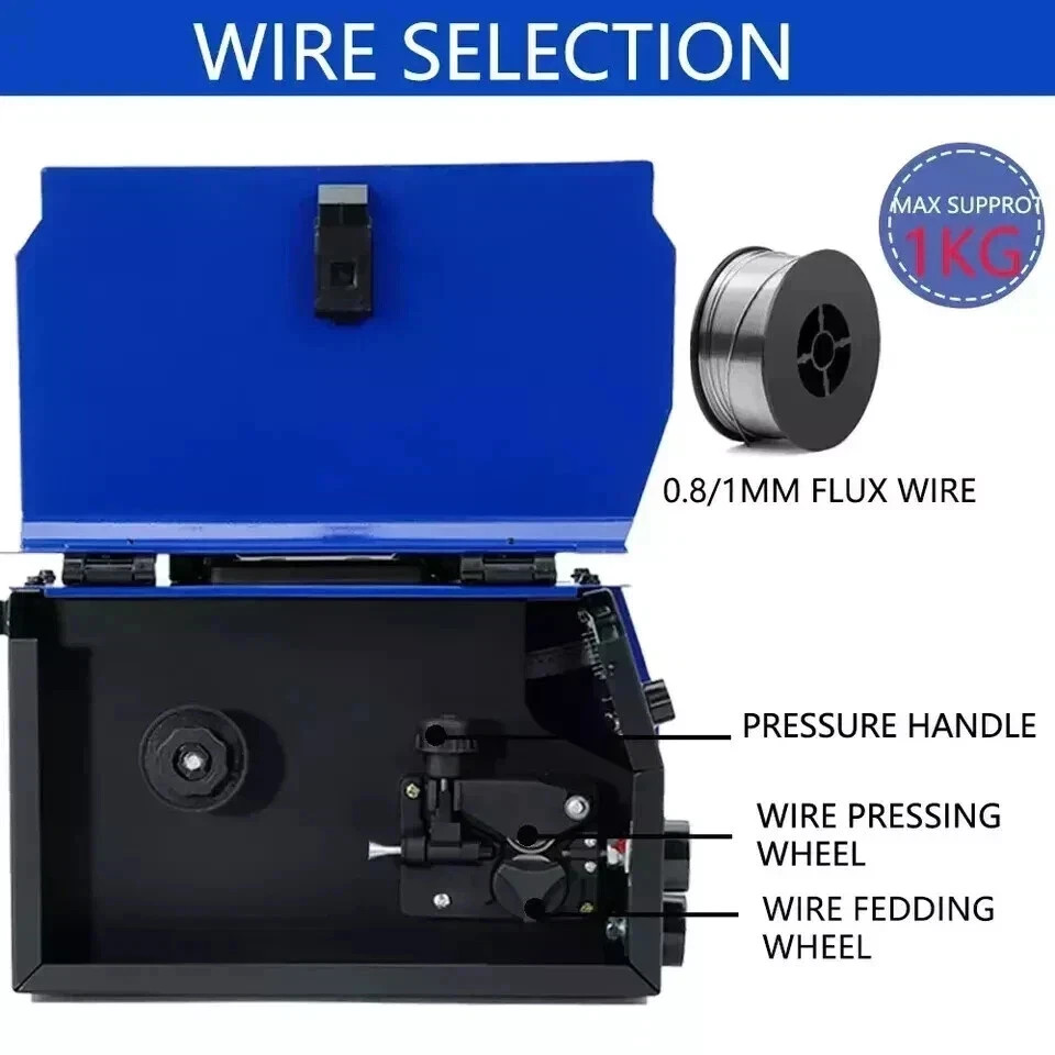 MIG200 110/220V 3-in-1 MIG Welder 200A TIG/MIG/MMA NO GAS IGBT Welding Machine