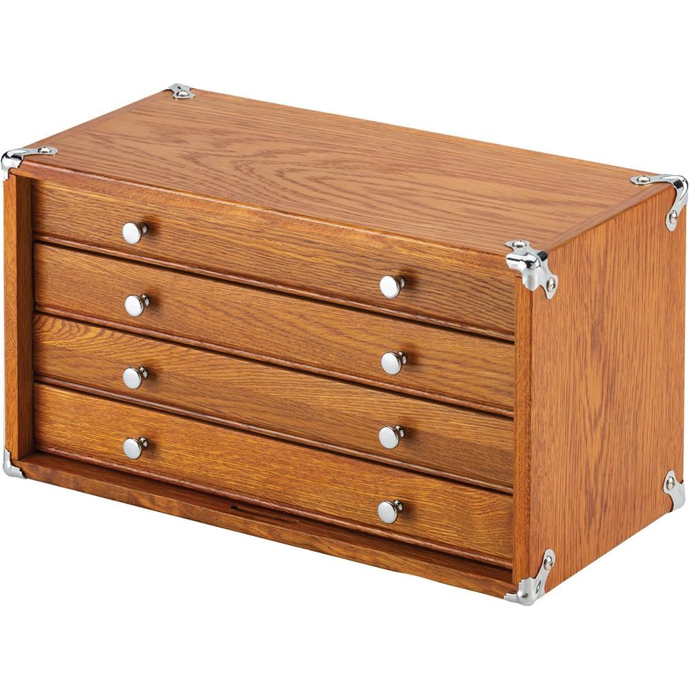 T33822 4-Drawer Oak Chest