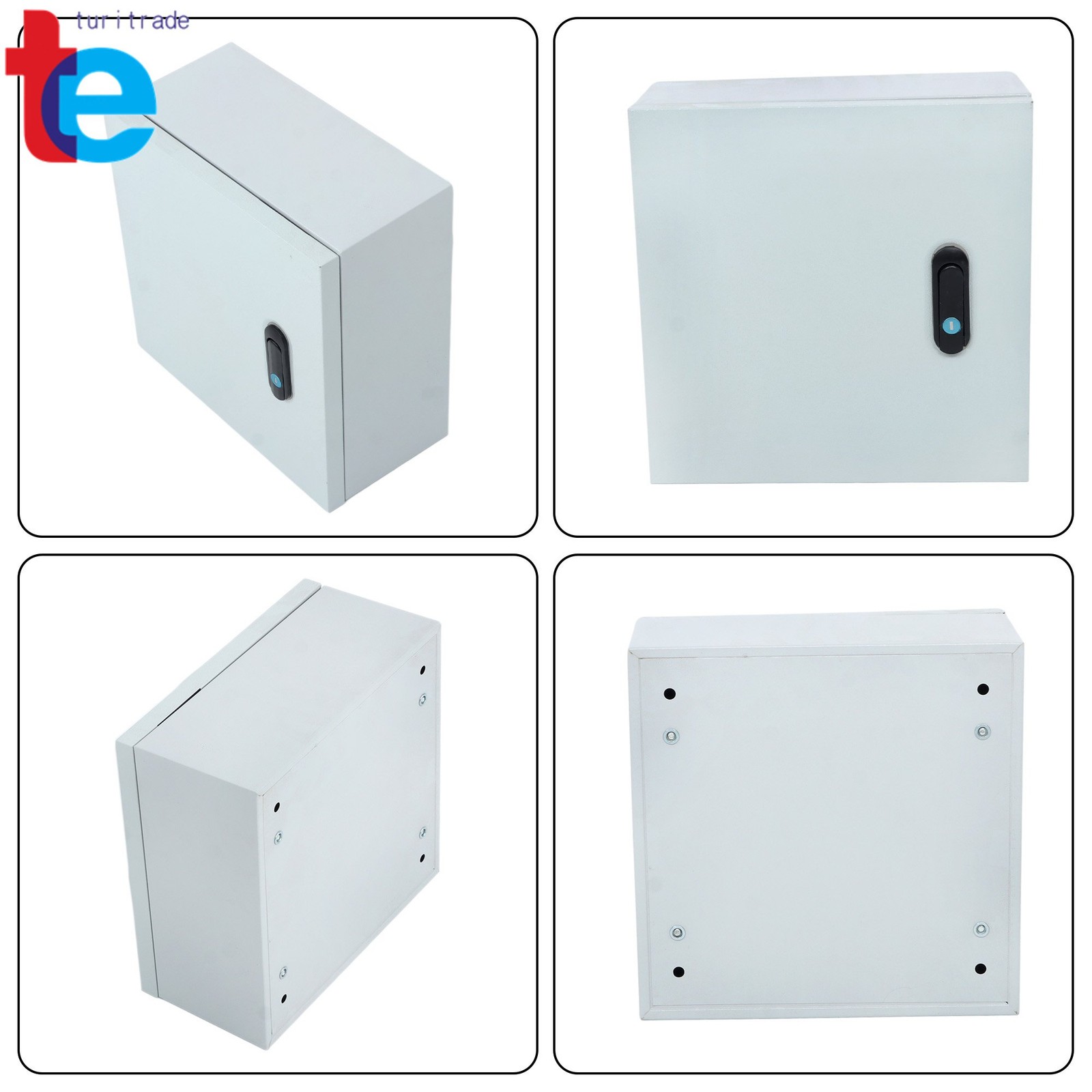 Lockable Outdoor Electrical Box 16x12x8″ – NEMA 4X Steel Enclosure IP66 Rated