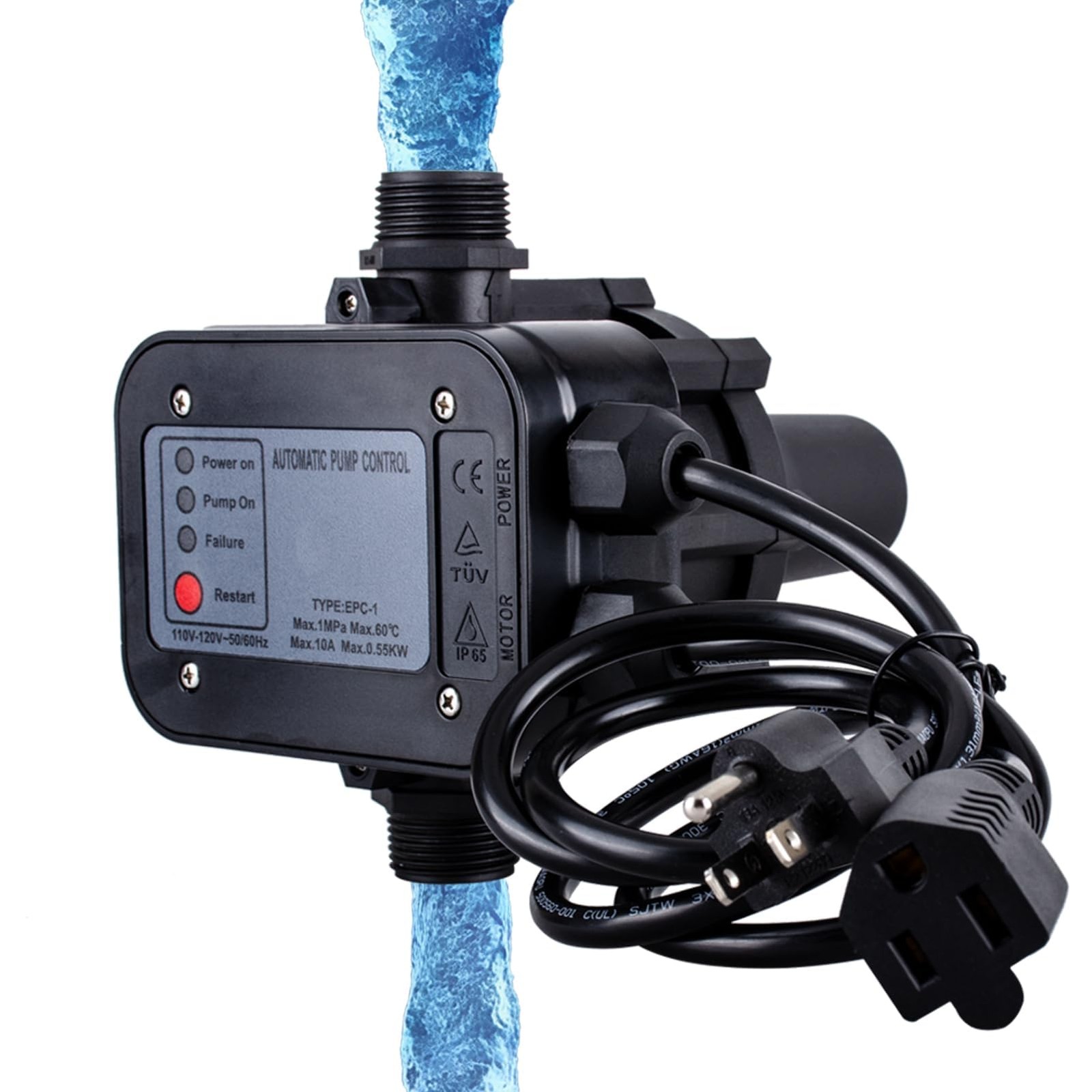 1 PCS IP65 Automatic Water Pump Pressure Controller Flow Sensor 110V120V