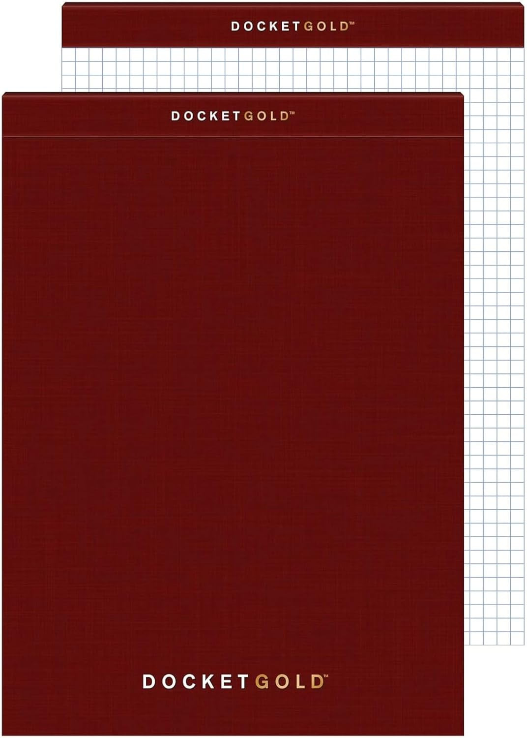 Docket Gold Premium Graph Paper Pad 8.5″x11″ 4×4 Grid & 1/4″ Narrow Ruled 6-Pack