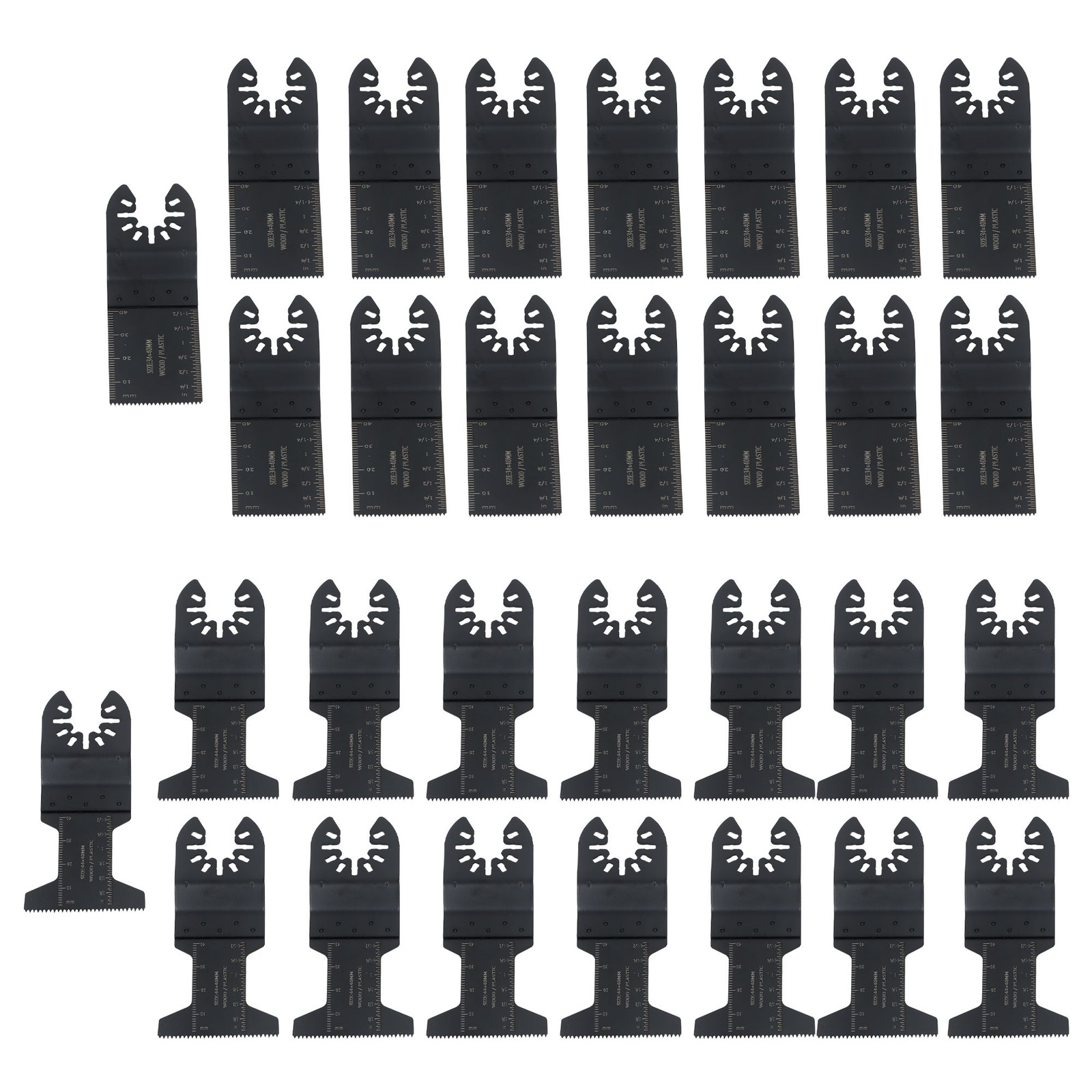 30-PCS Multitool Oscillating Saw Blades 1-3/8″ and 1-3/4″ Cutting Blades Kit