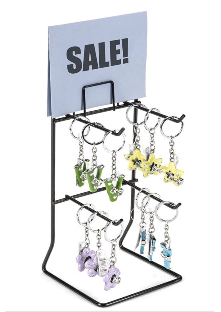 Keychain New 4 Peg – 9.8 » H Top Key Chain & Small Items Counter Display Rack