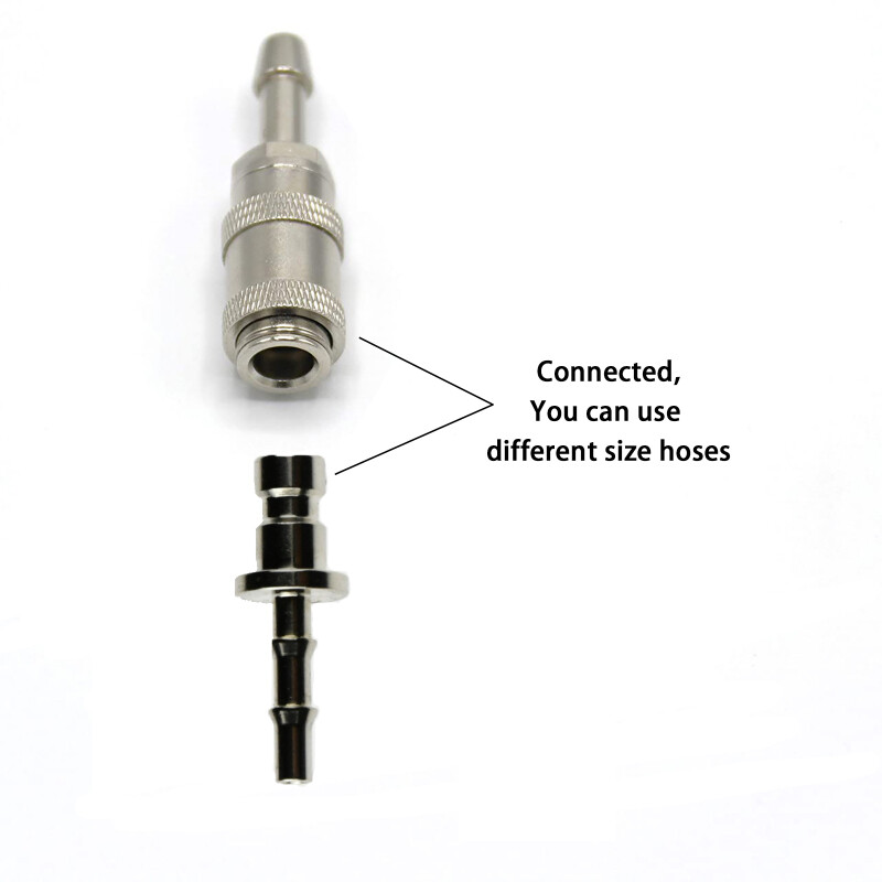 Luer Taper Universal Metal Airway Connector NIBP Cuff AirHose Tube Adapter 10Pcs