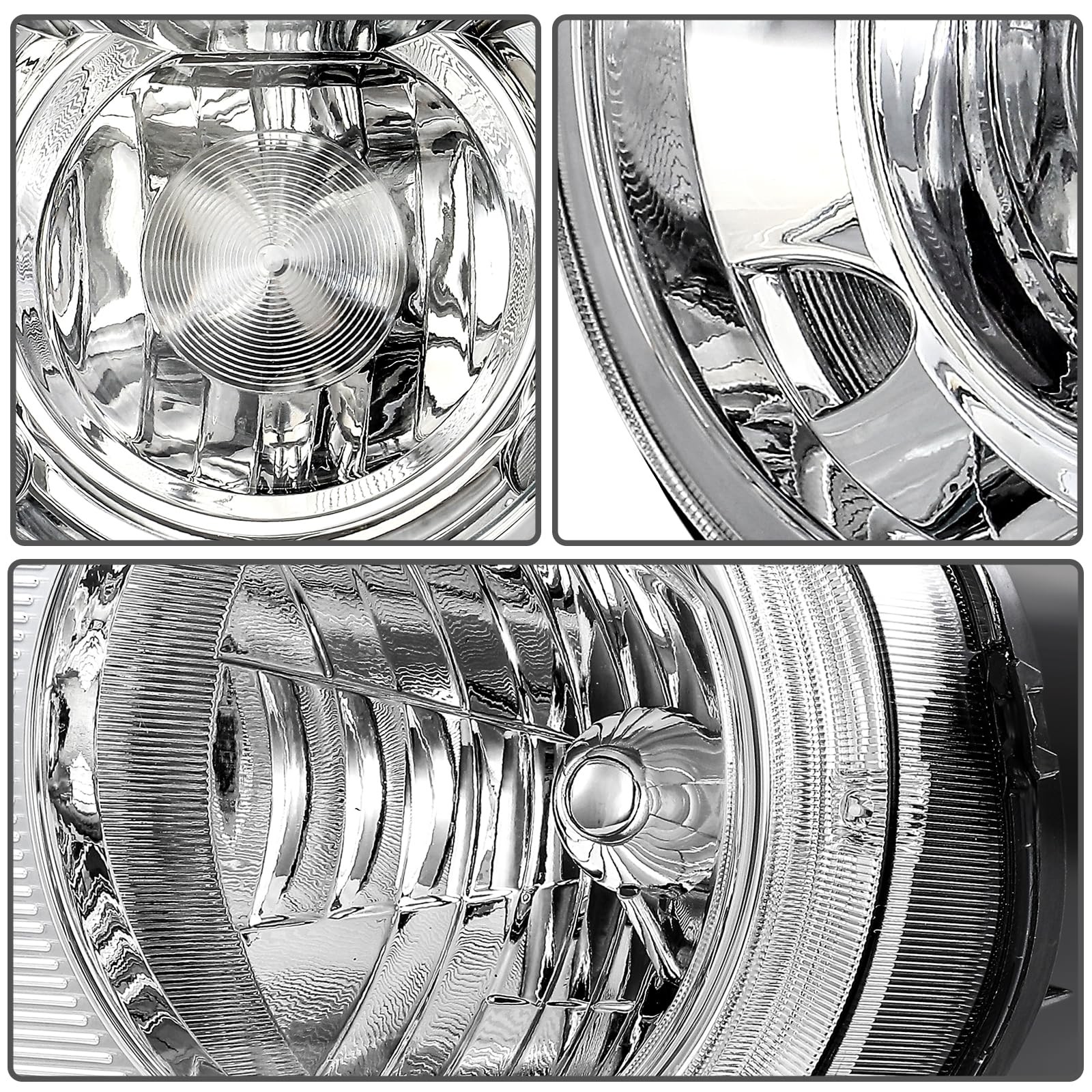 Headlight For 2008-2014 Dodge Challenger Chrome Clear Pair 5028776AA 5028777AA