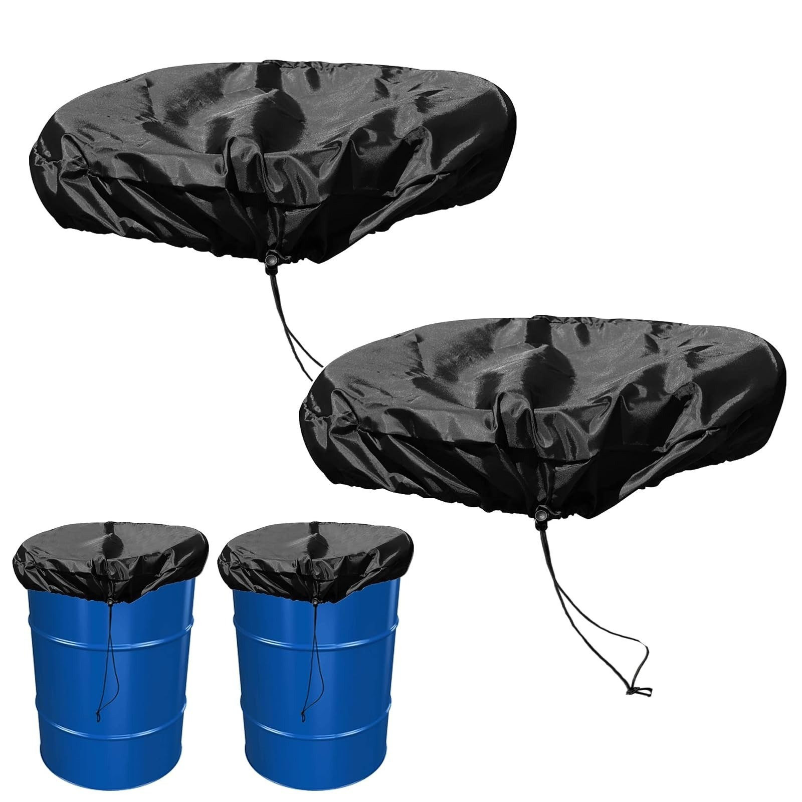 TECARATE 55 Gallon Drum Cover Waterproof Adjustable Drawstring Protection