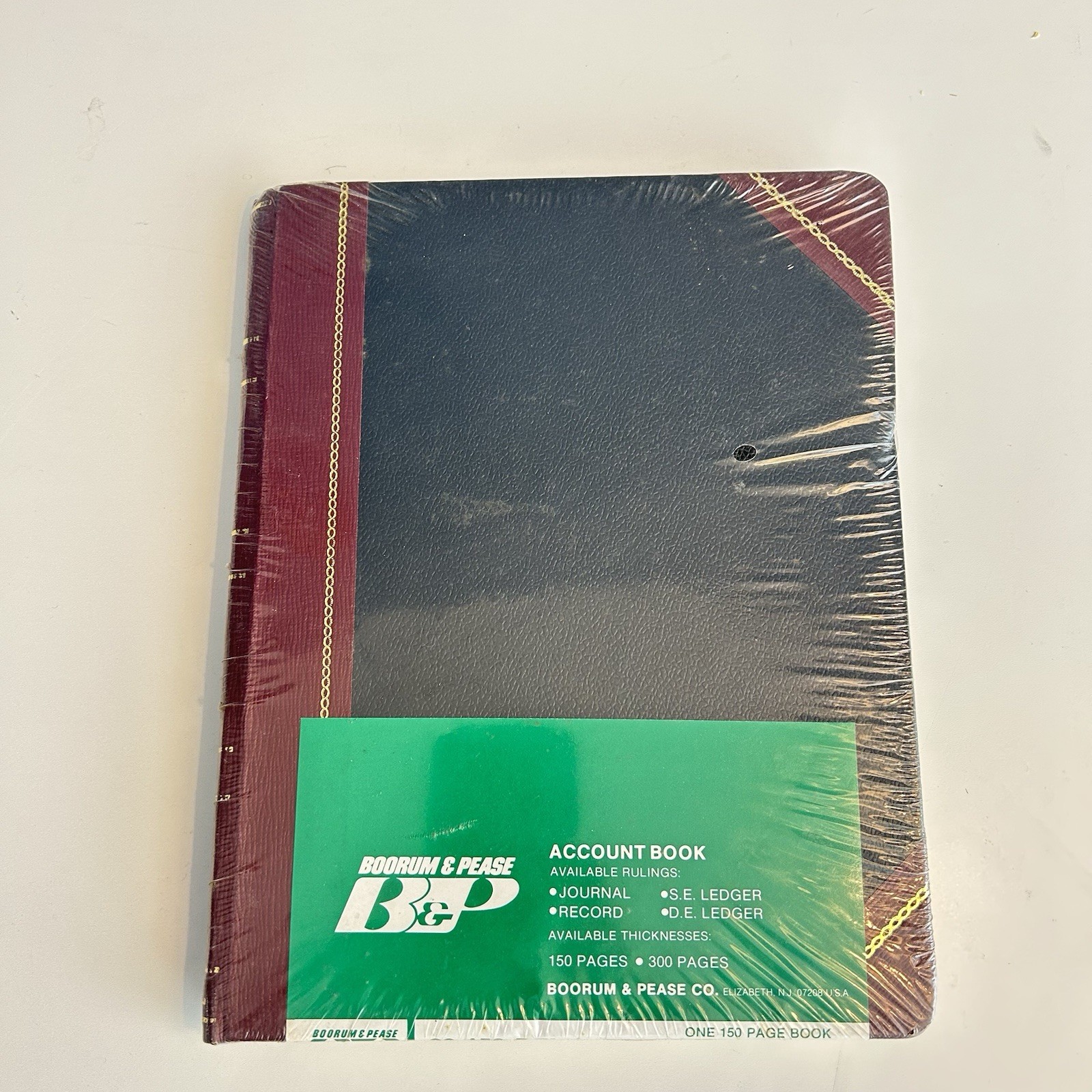 Boorum & Pease Account Book Black/Red 150 Pages Double Entry Ruling 38-150-DEL